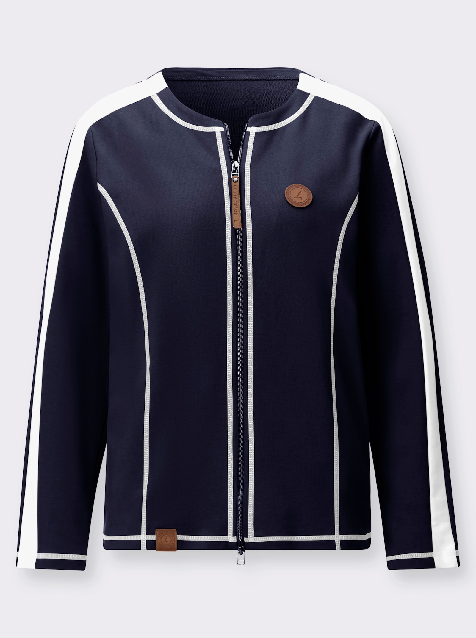 Shirtjacke - marine-ecru