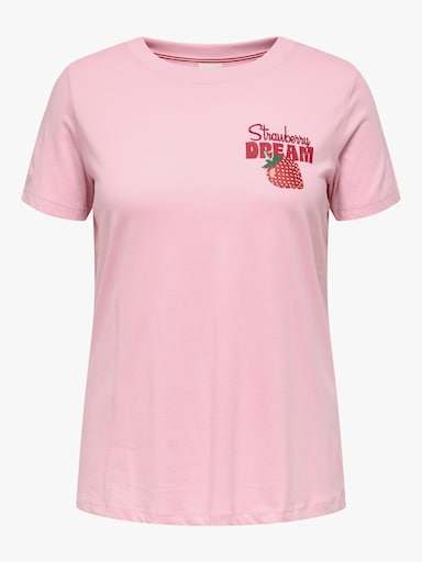 ONLY CARMAKOMA T-Shirt - romance rose print:strawberry dream