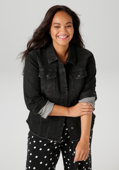Aniston PLUS Jeansjacke - black
