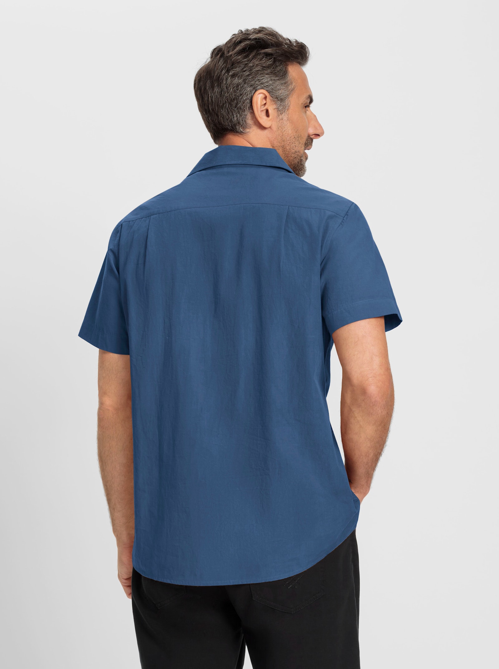 Catamaran Overhemd met korte mouwen - jeansblauw
