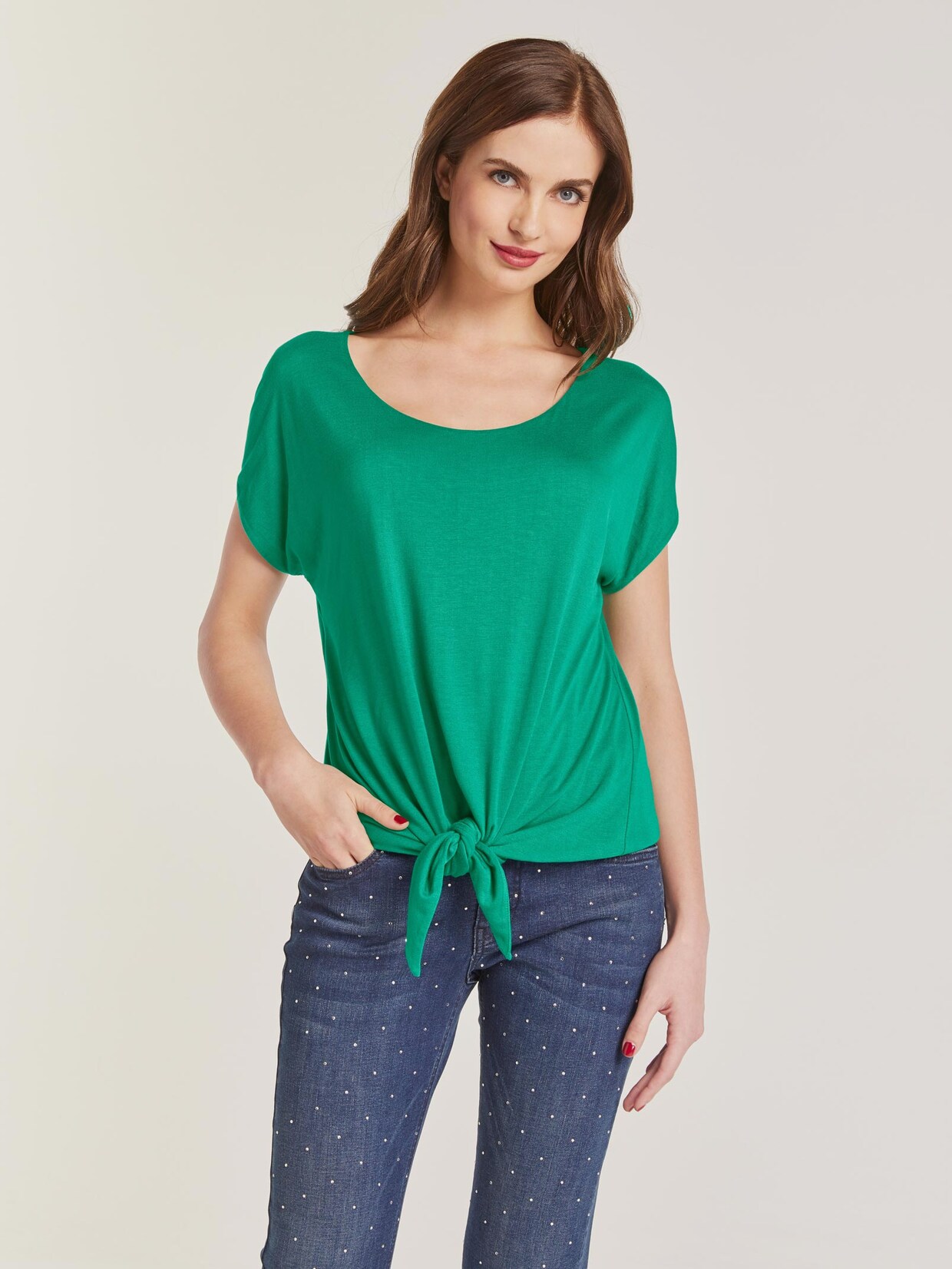 Linea Tesini shirt - smaragdgroen