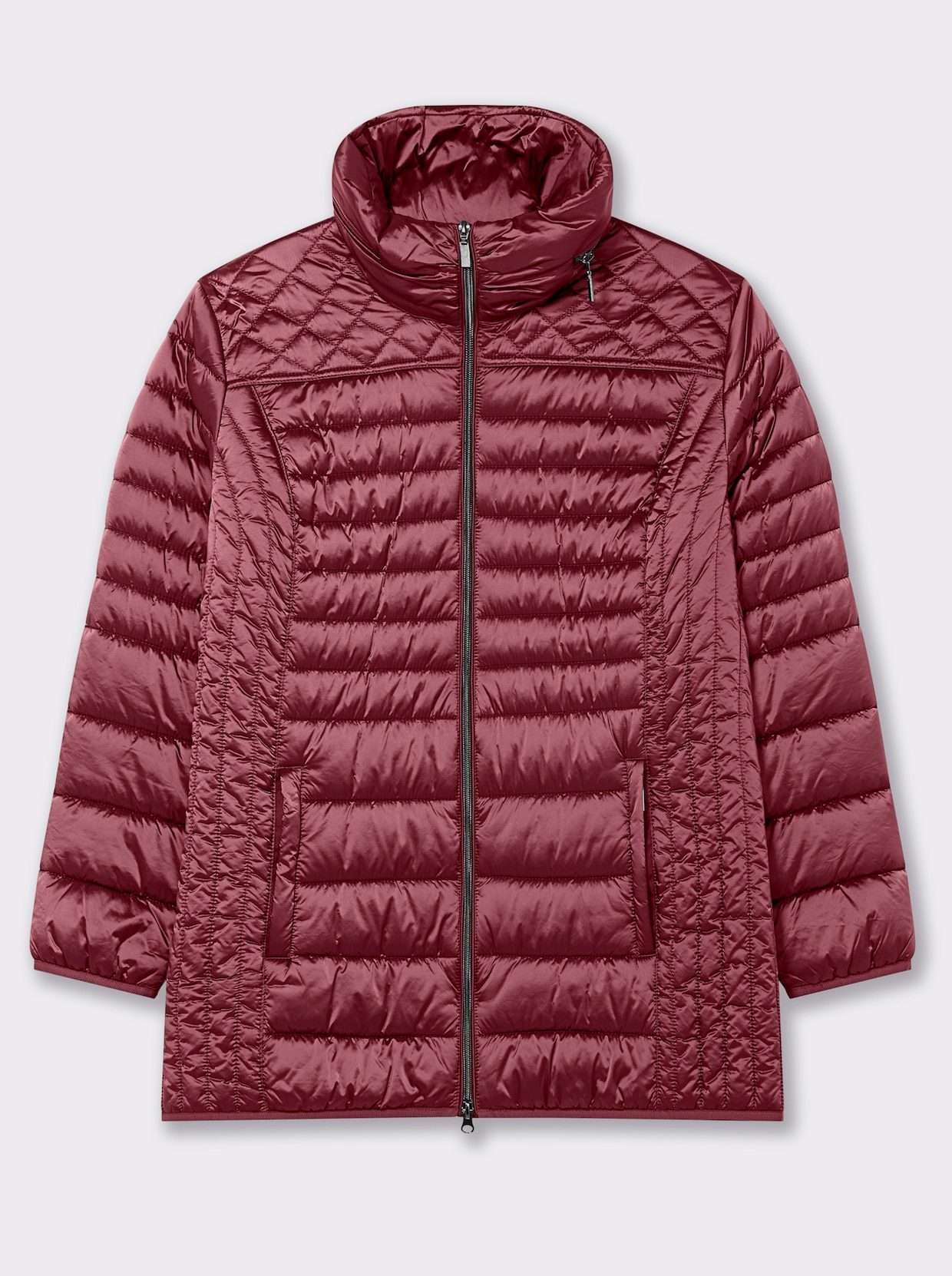 Steppjacke mit dezentem Glanz - bordeaux