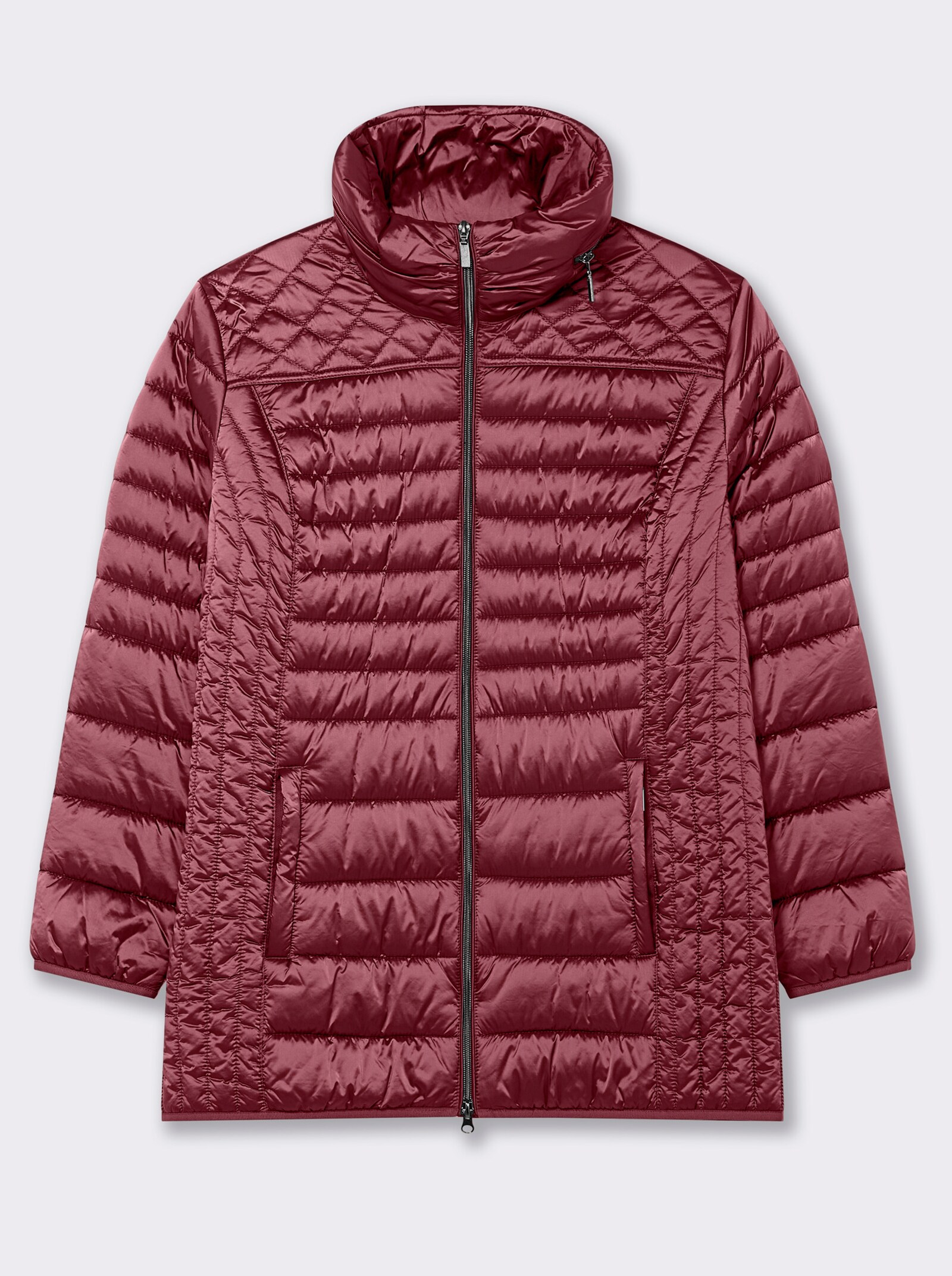 Steppjacke mit dezentem Glanz - bordeaux