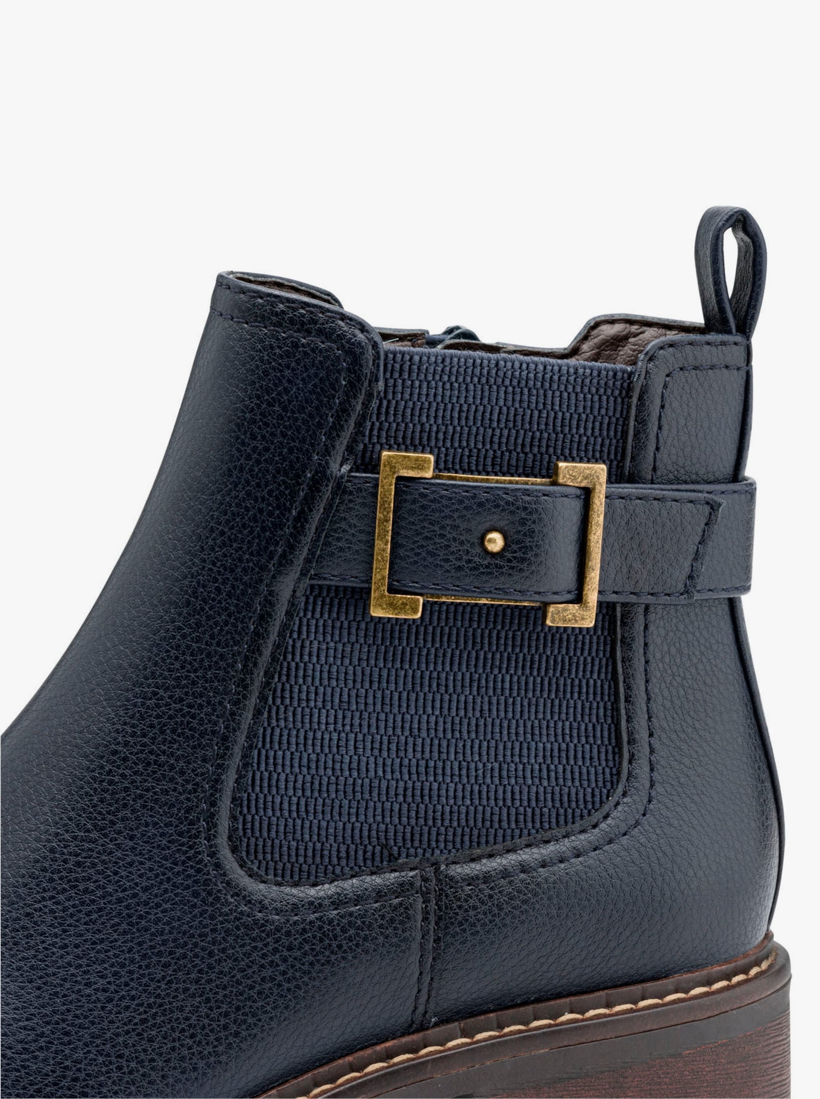 Jana Enkellaarsje met siertrensje - nachtblauw