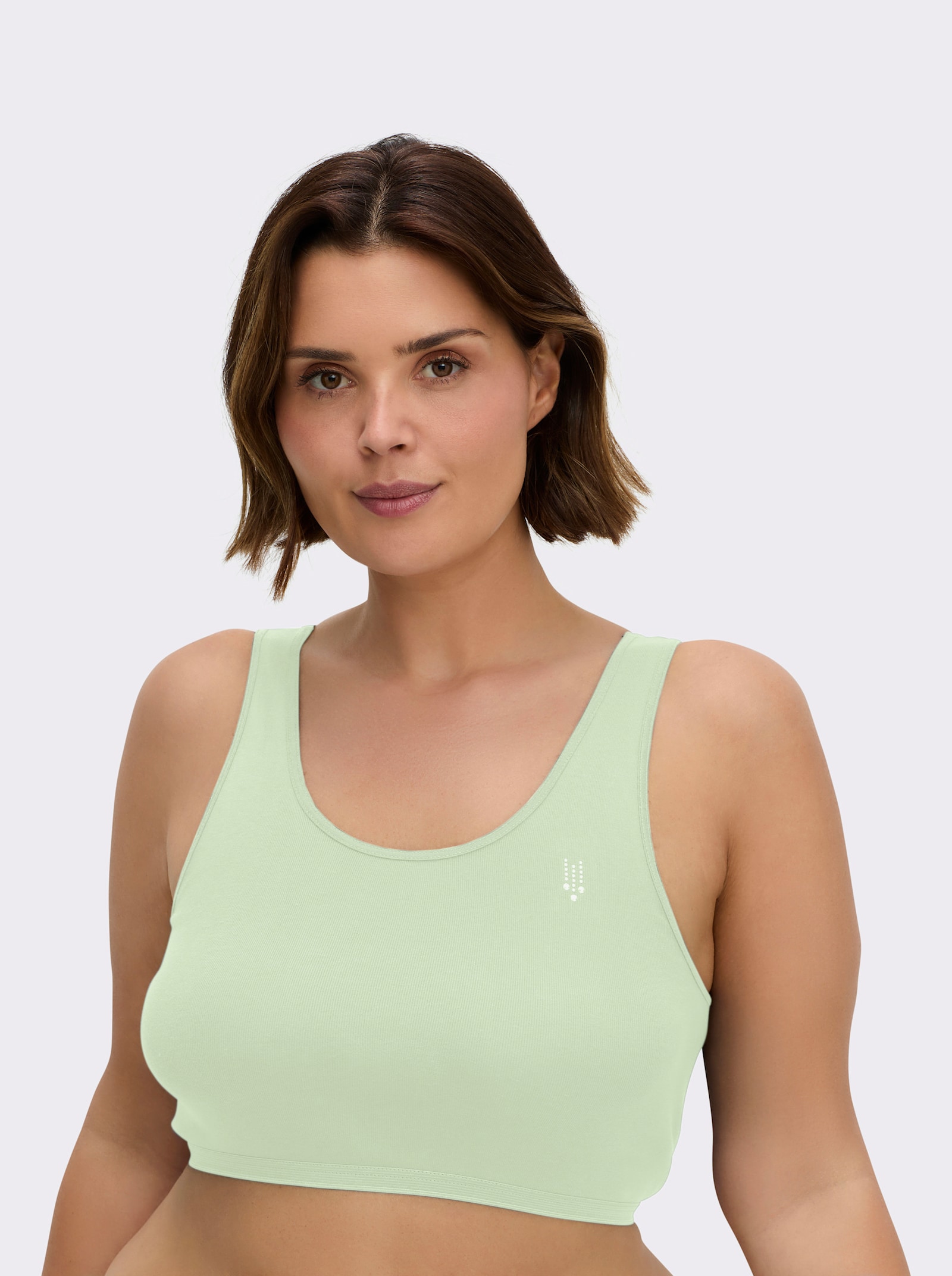 Speidel Bustier ohne Seitennähte - grün + koralle + blau