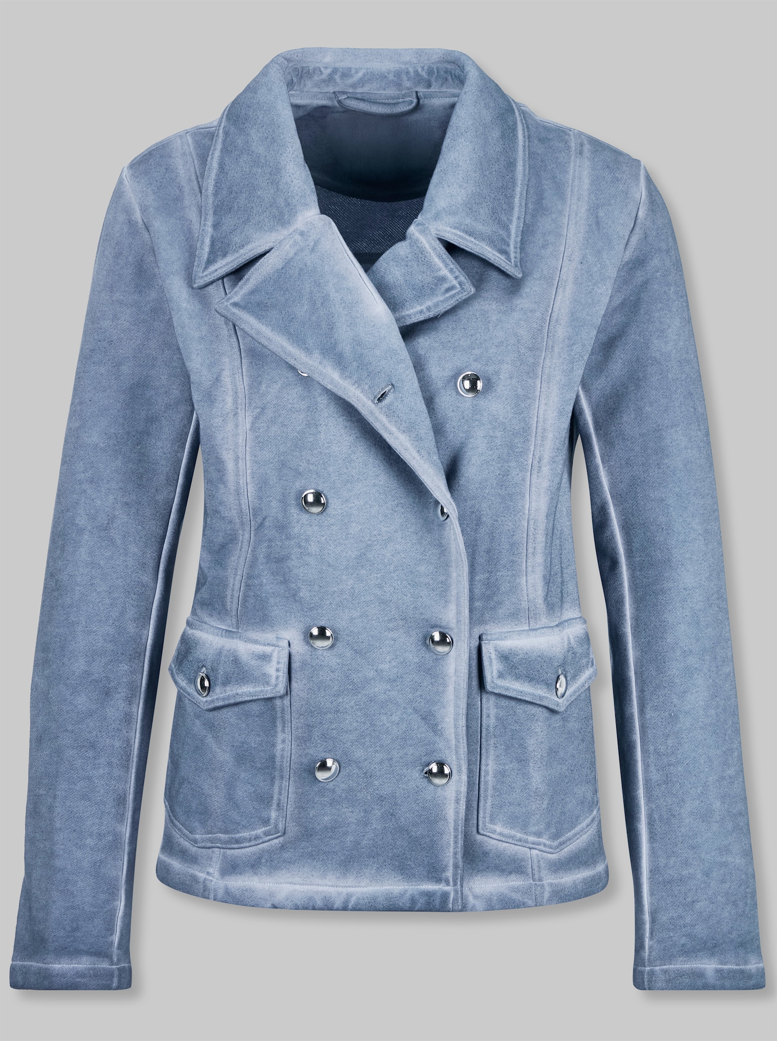 heine Sweatblazer mit Oil-dyed-Waschung - bleu