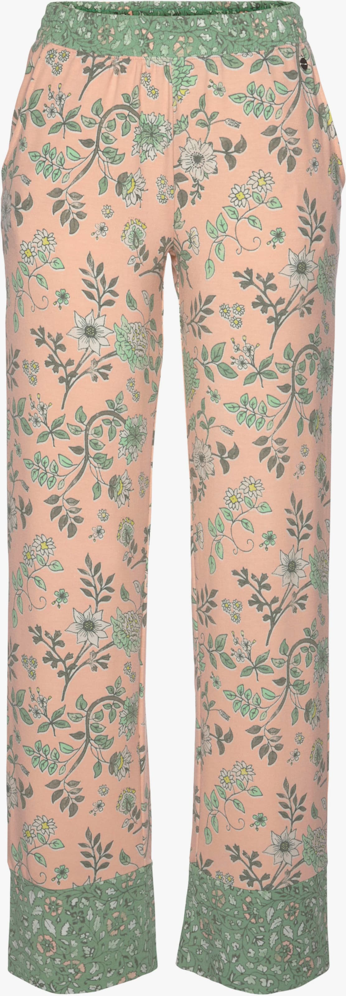 LASCANA Pantalon de nuit - rose-vert jonc