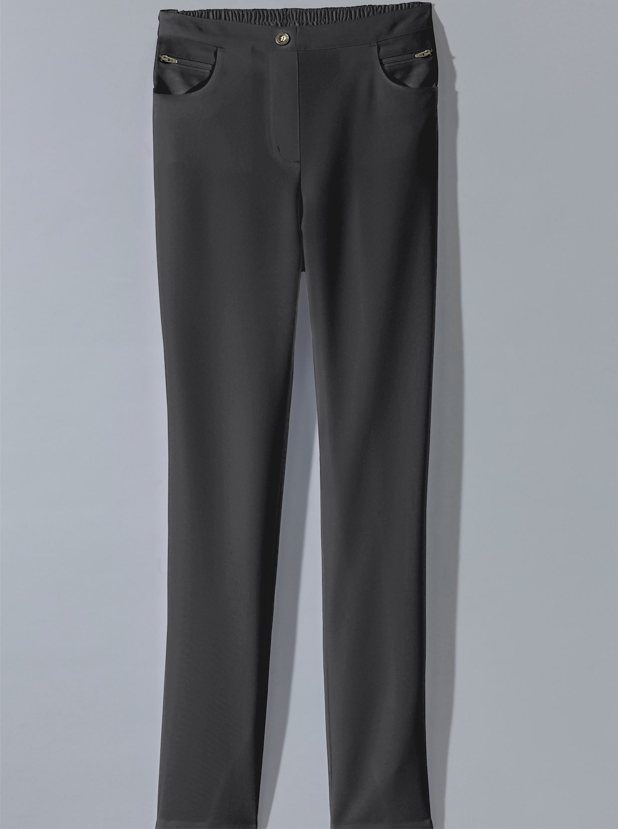 Bengalinhose mit Zierreissverschlüssen - anthrazit