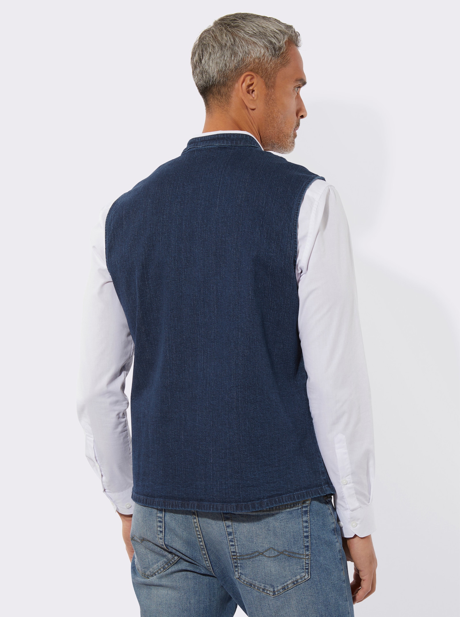 Folkloregilet met opstaande kraag - dark-blue