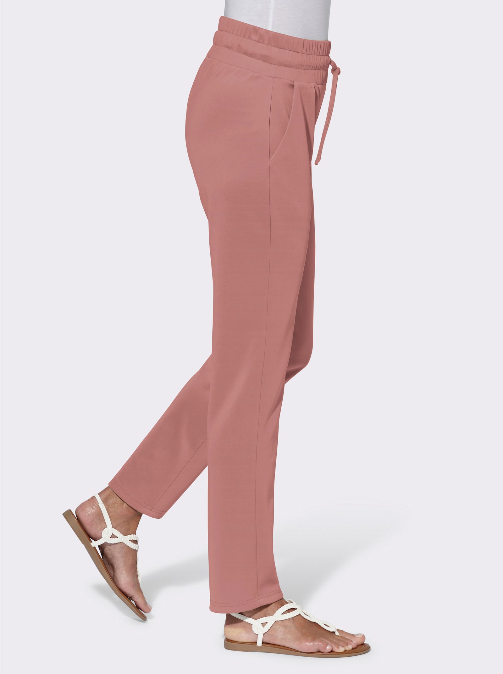 Comfortbroek in stretchkwaliteit - rozenhout