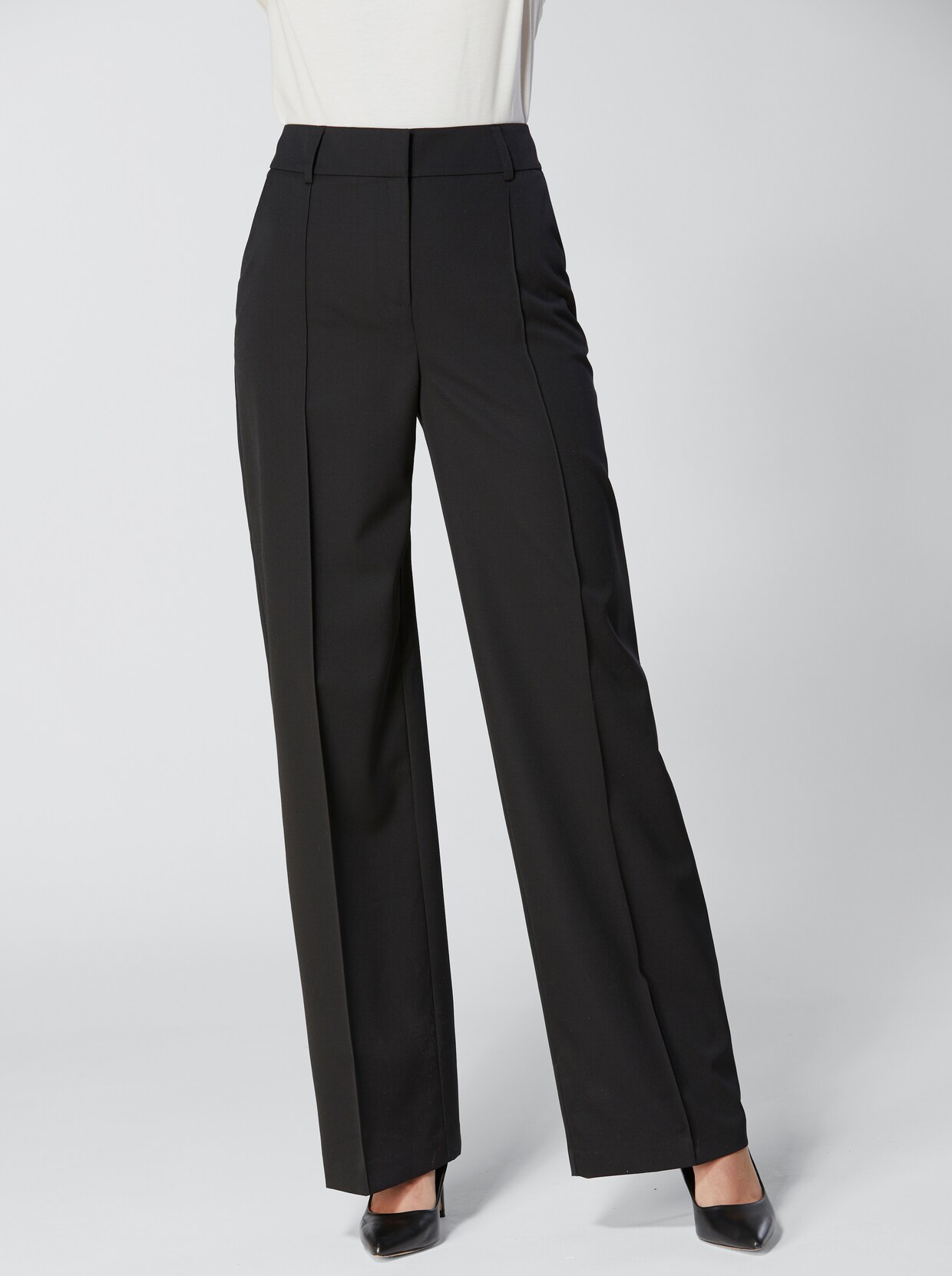 Creation L Premium Schurwoll-Hose - schwarz
