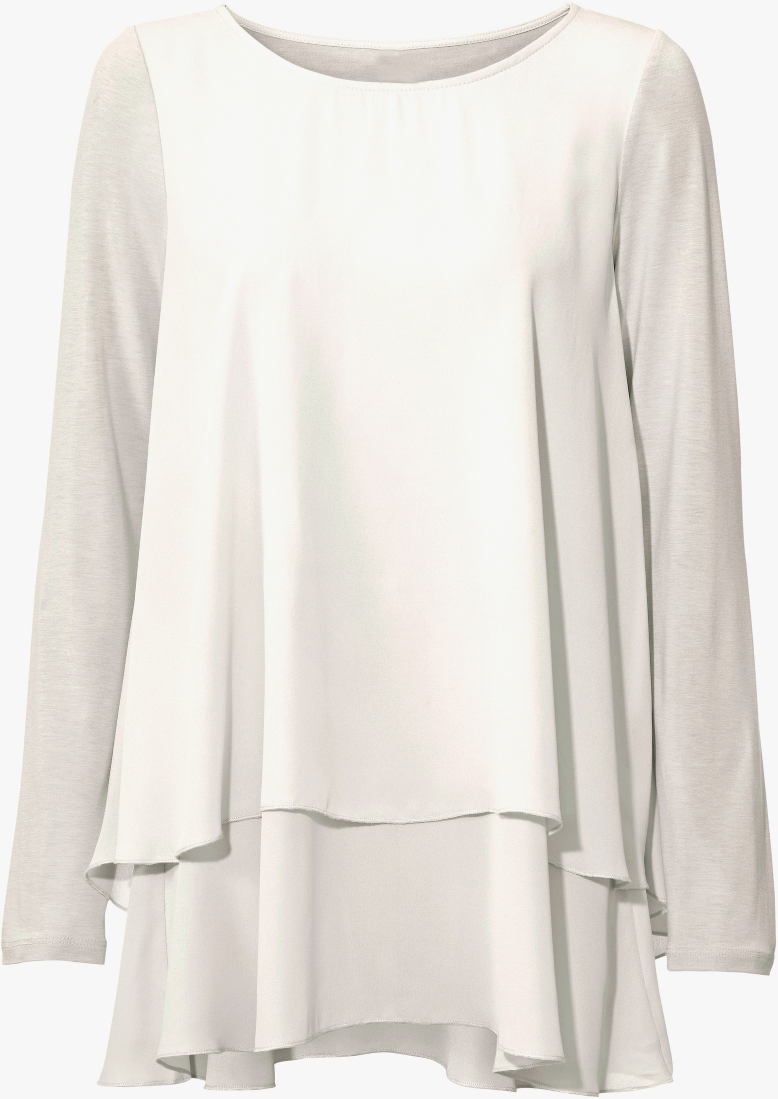 heine Langarmshirt in 2-in-1-Optik - ecru