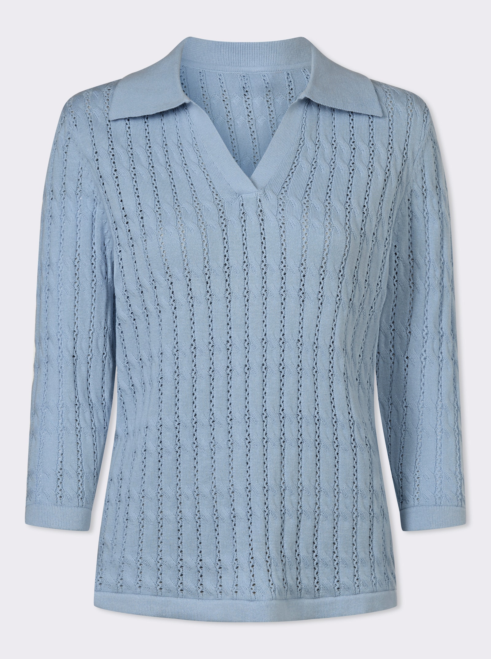Polopullover - eisblau