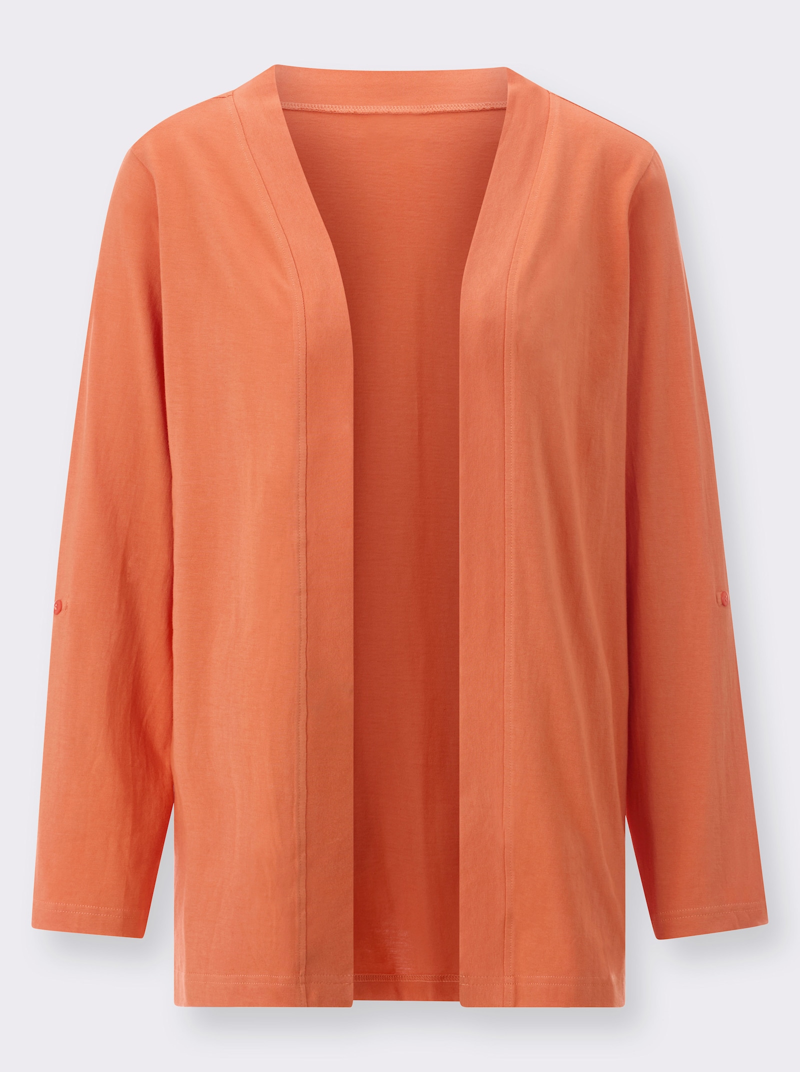 Shirtjacke aus reiner Baumwolle - papaya