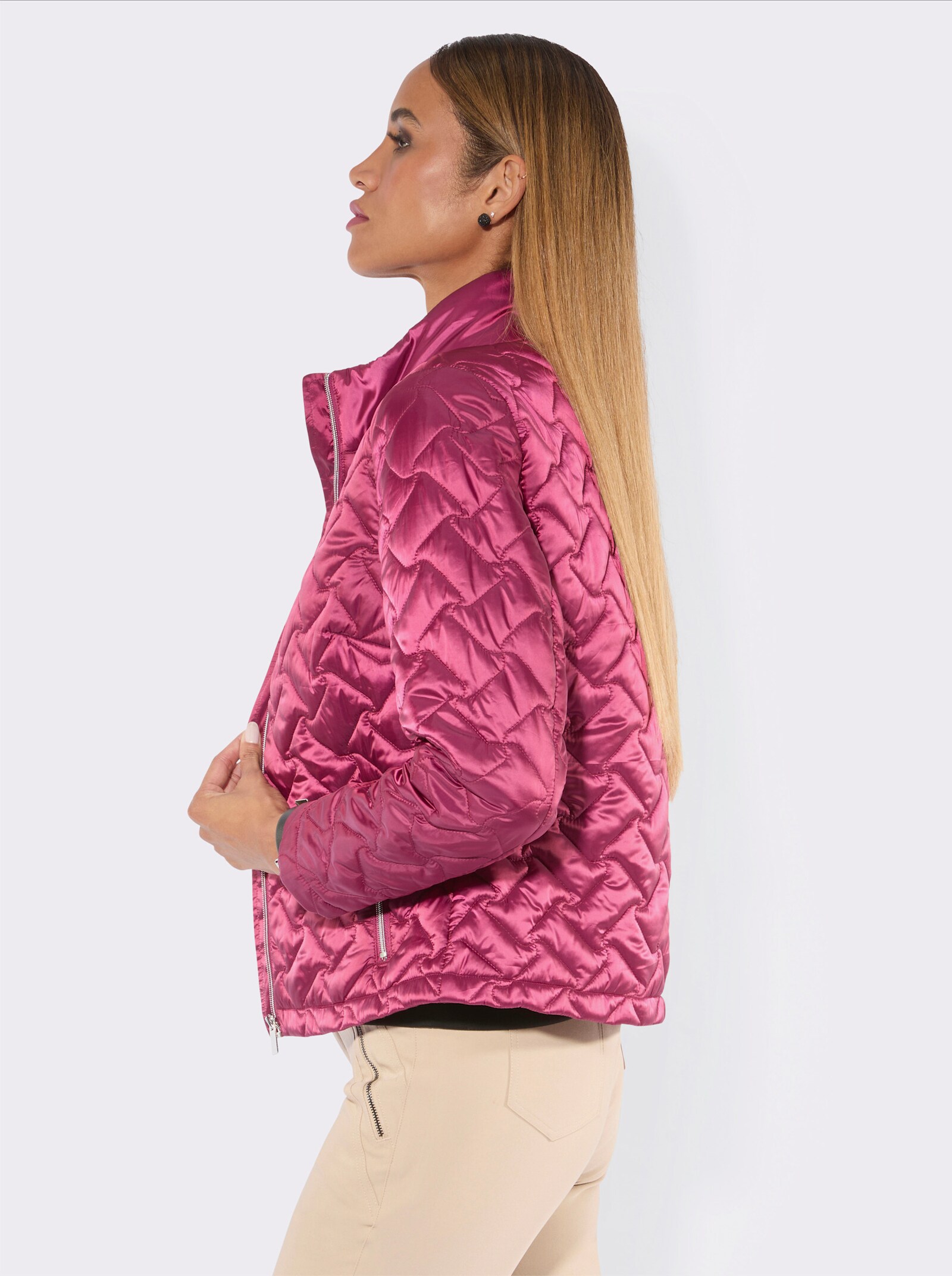 Steppjacke in Sandwich-Steppung - malve