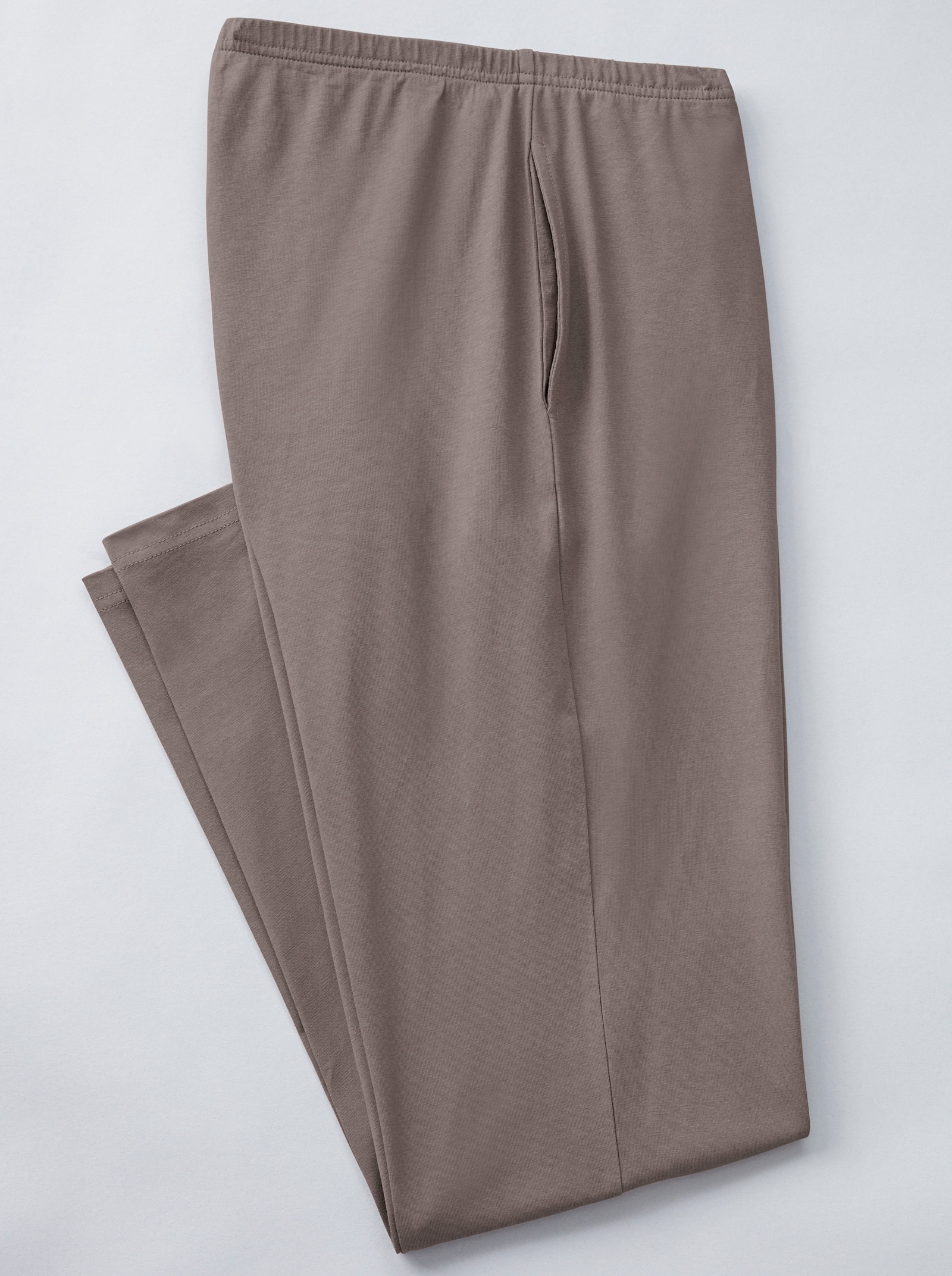 Freizeithose mit Rundum-Dehnbund - petrol + taupe