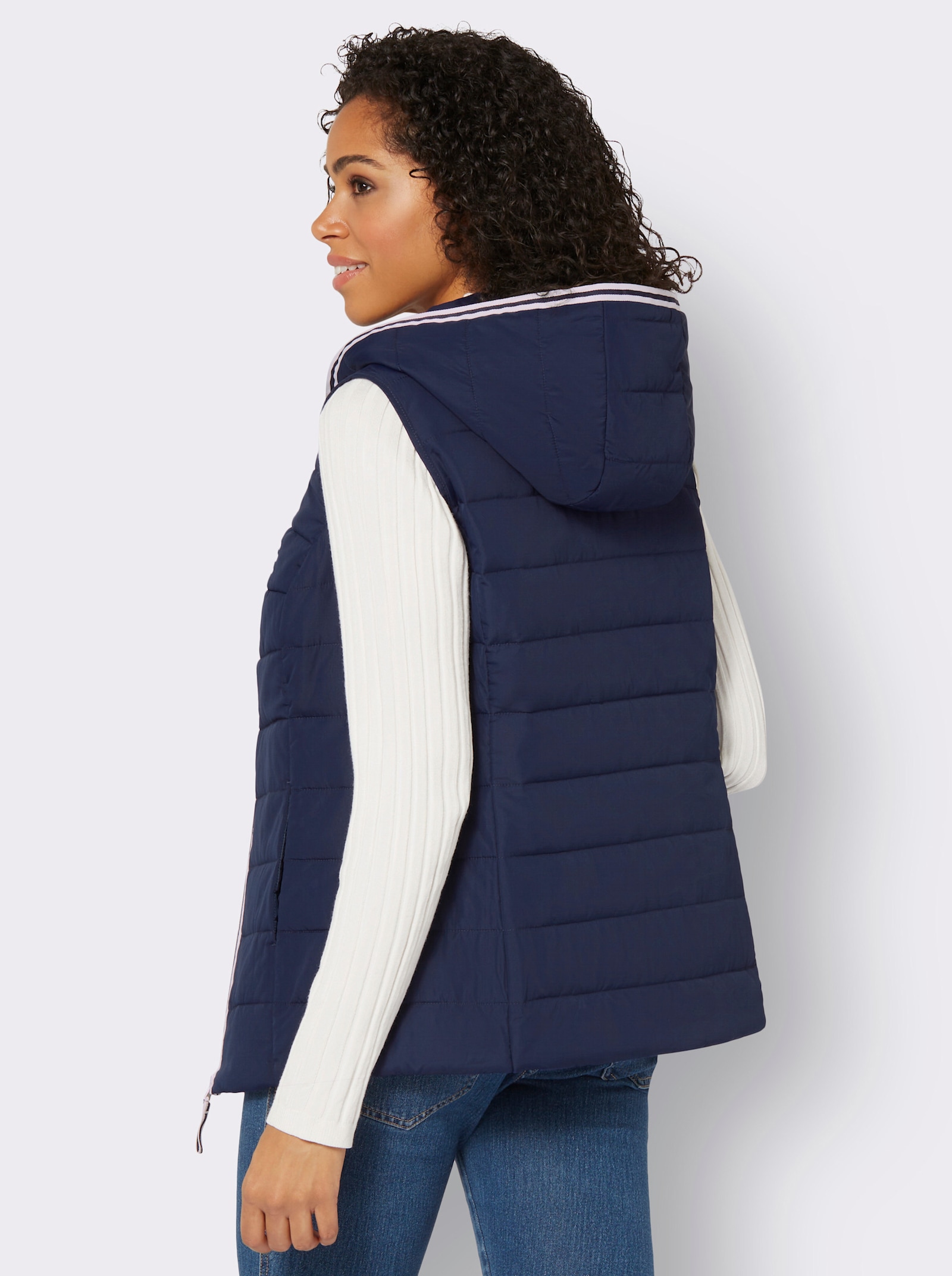 Gilet met capuchon en Adventure-opdruk - marine