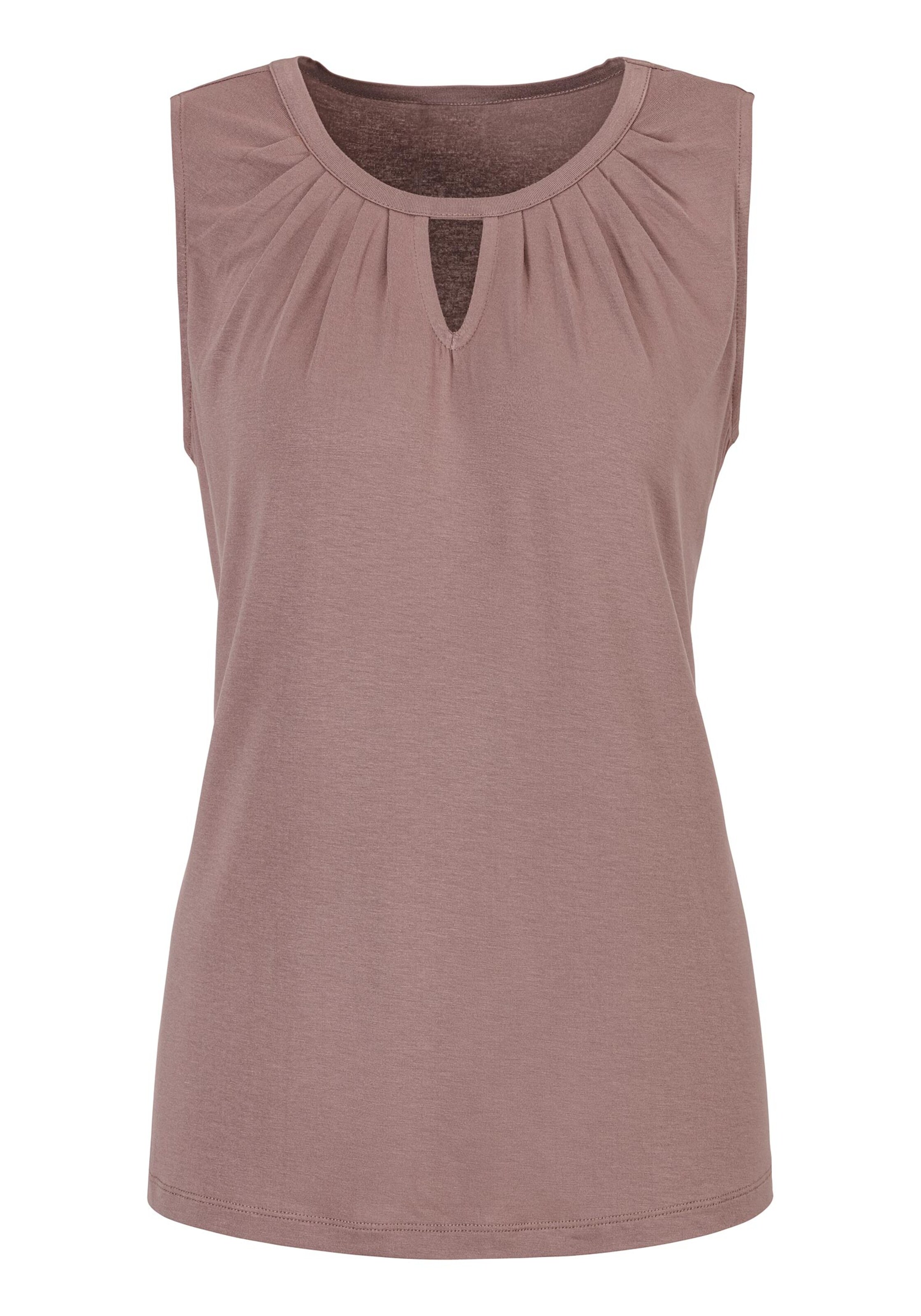 Bademode Strandmode LASCANA Tanktop in 1x taupe + 1x schwarz Bademode Strandmode LASCANA Tanktop in 1x taupe + 1x schwarz