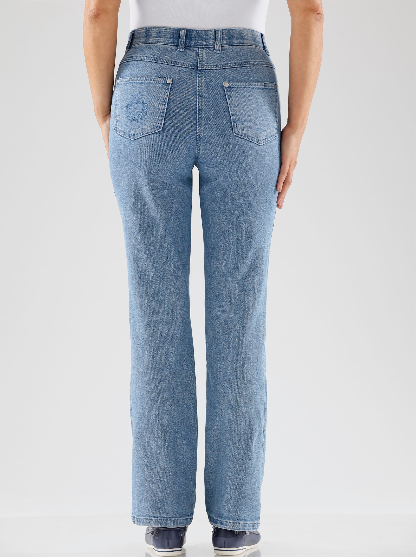 5-pocketjeans met comfortband aan de binnenzijde - blue-bleached