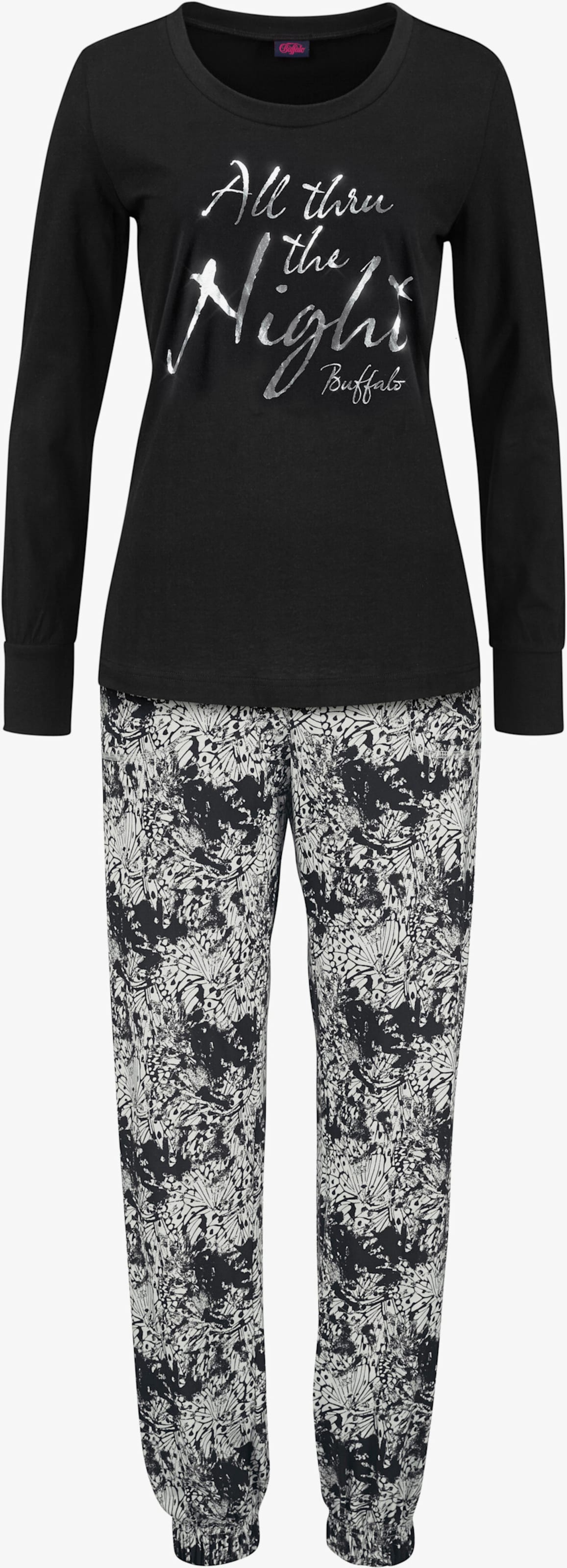 Buffalo Pyjama - schwarz-gemustert