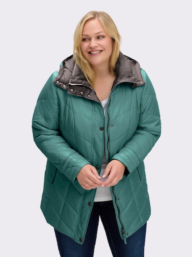 Steppjacke in Microfaser-Qualität, pflegeleicht - jadegrün