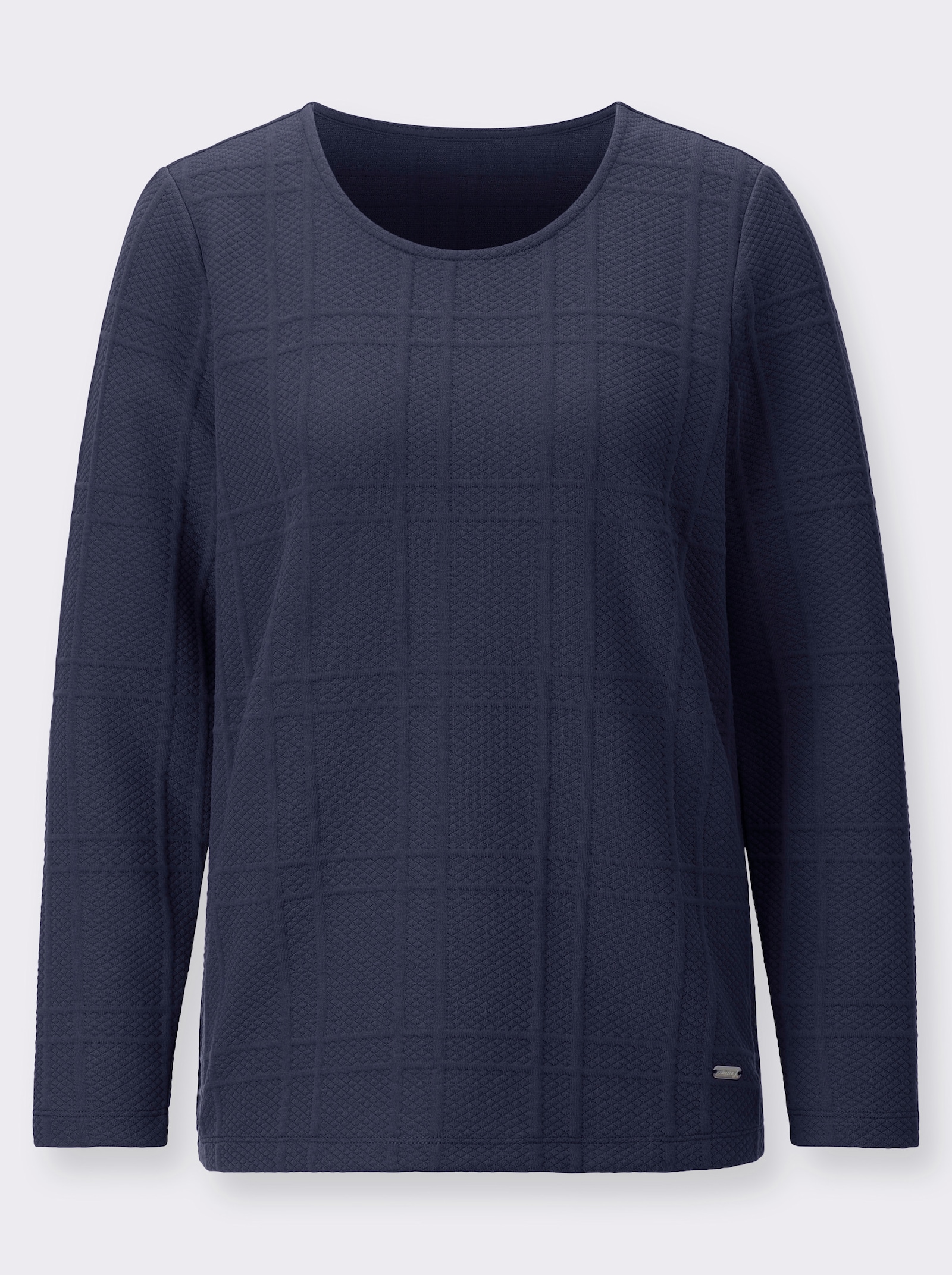 Shirt met lange mouwen, onderhoudsarm - marine