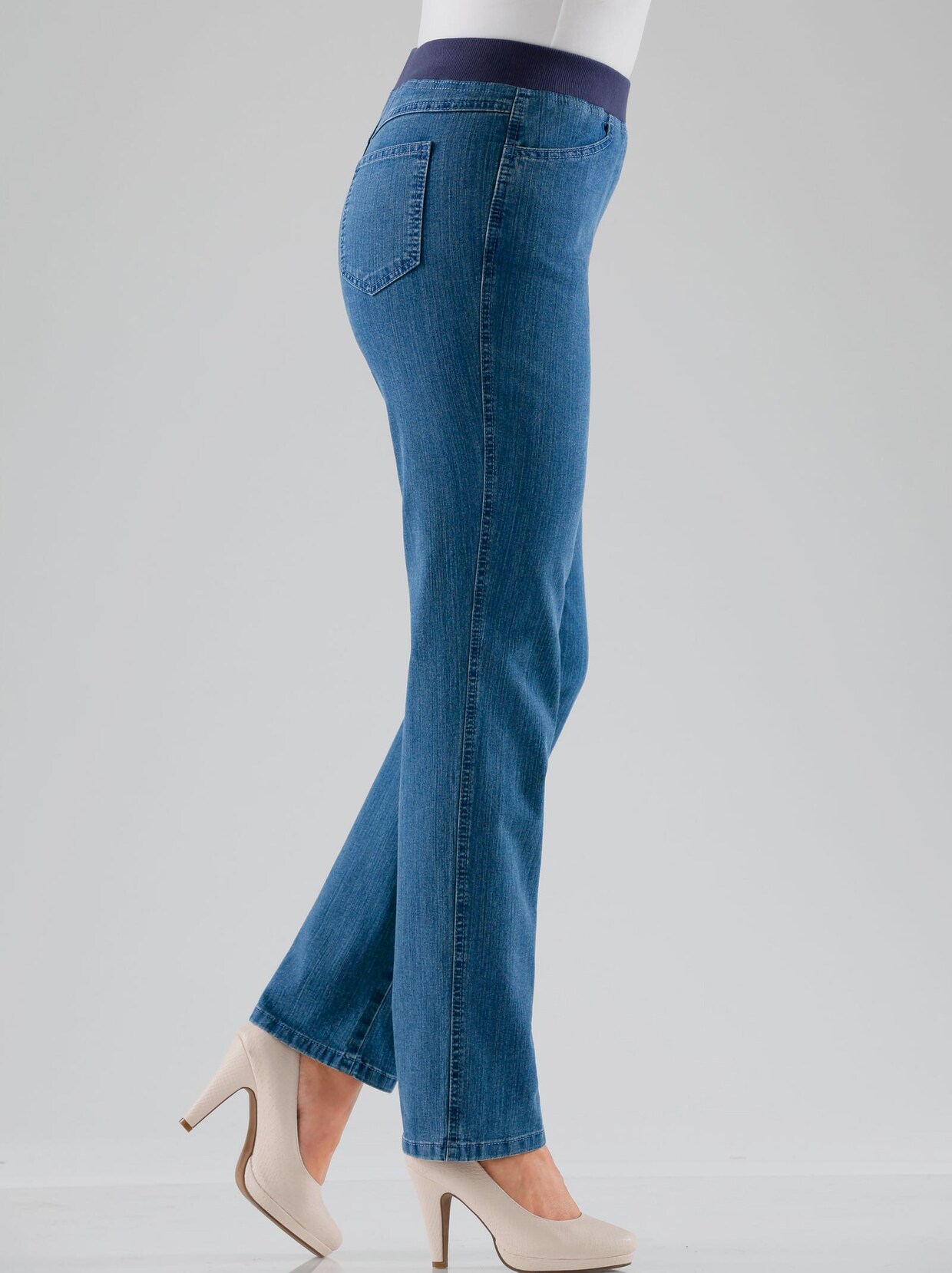 Stretch jeans - blue-bleached