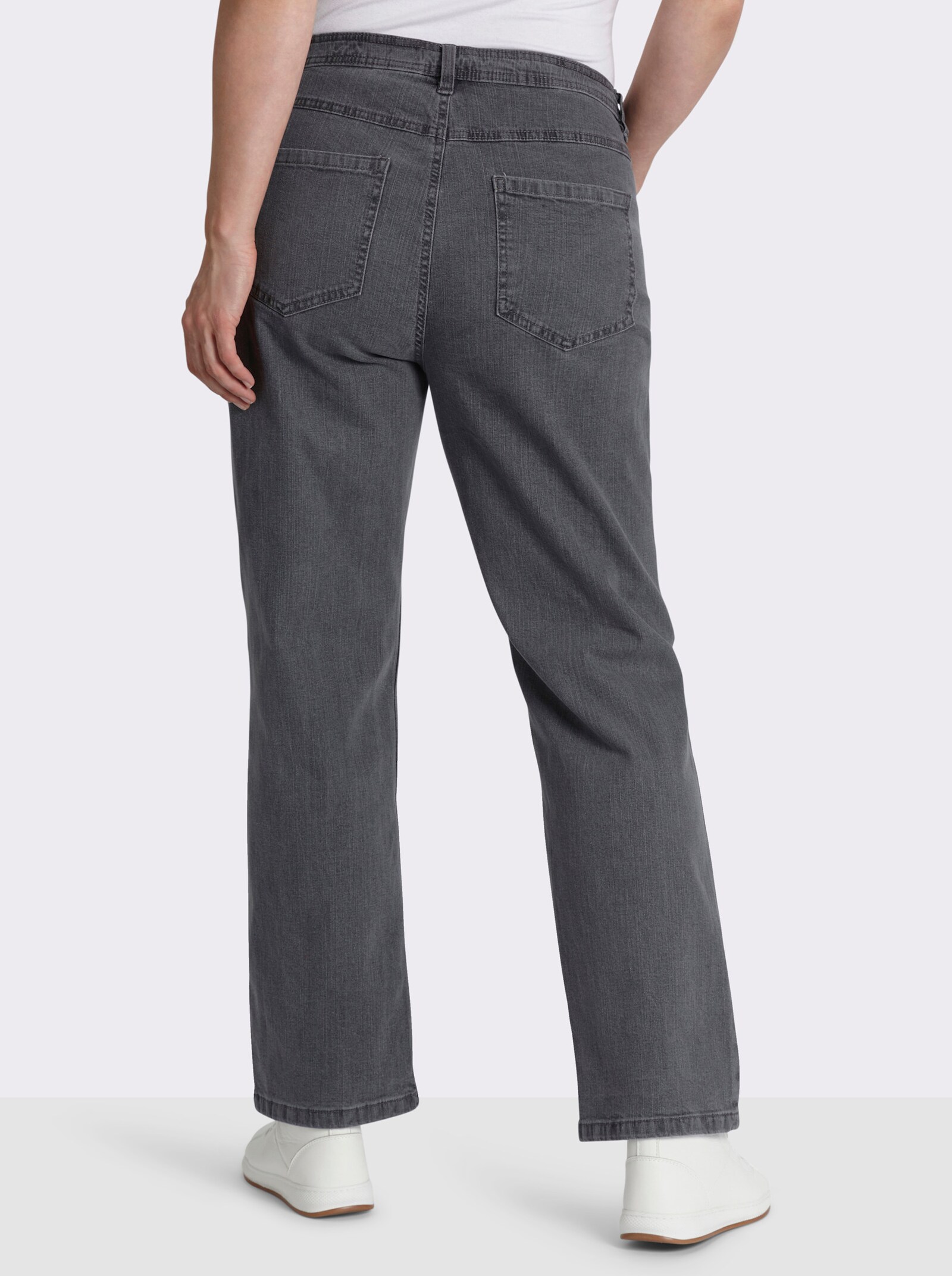 5-Pocket-Jeans mit lässig weiten Beinen - grey-denim