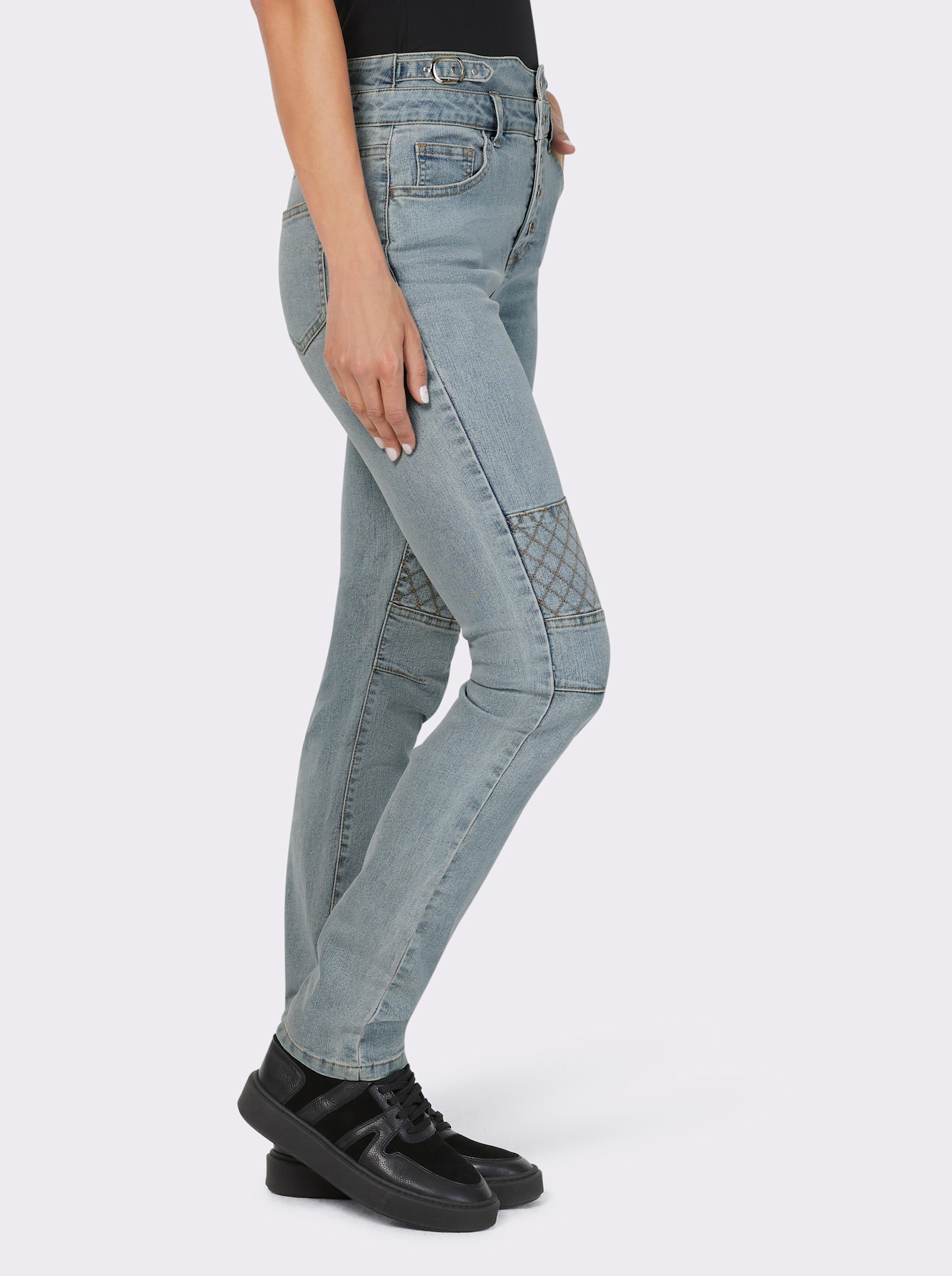 heine Jeans mit Riegeln - blue-bleached