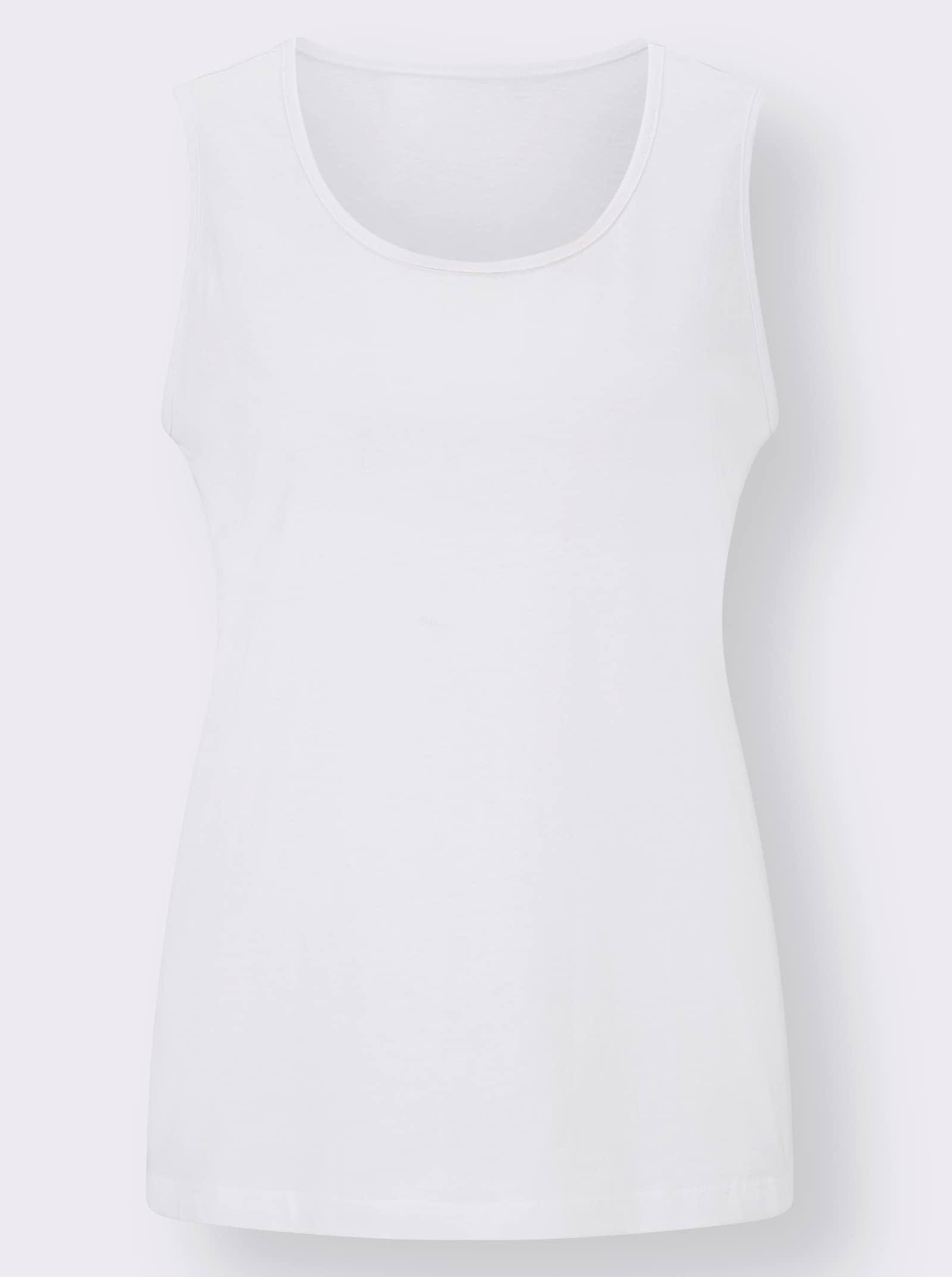 Trägertop mit Rundhals-Ausschnitt - weiß