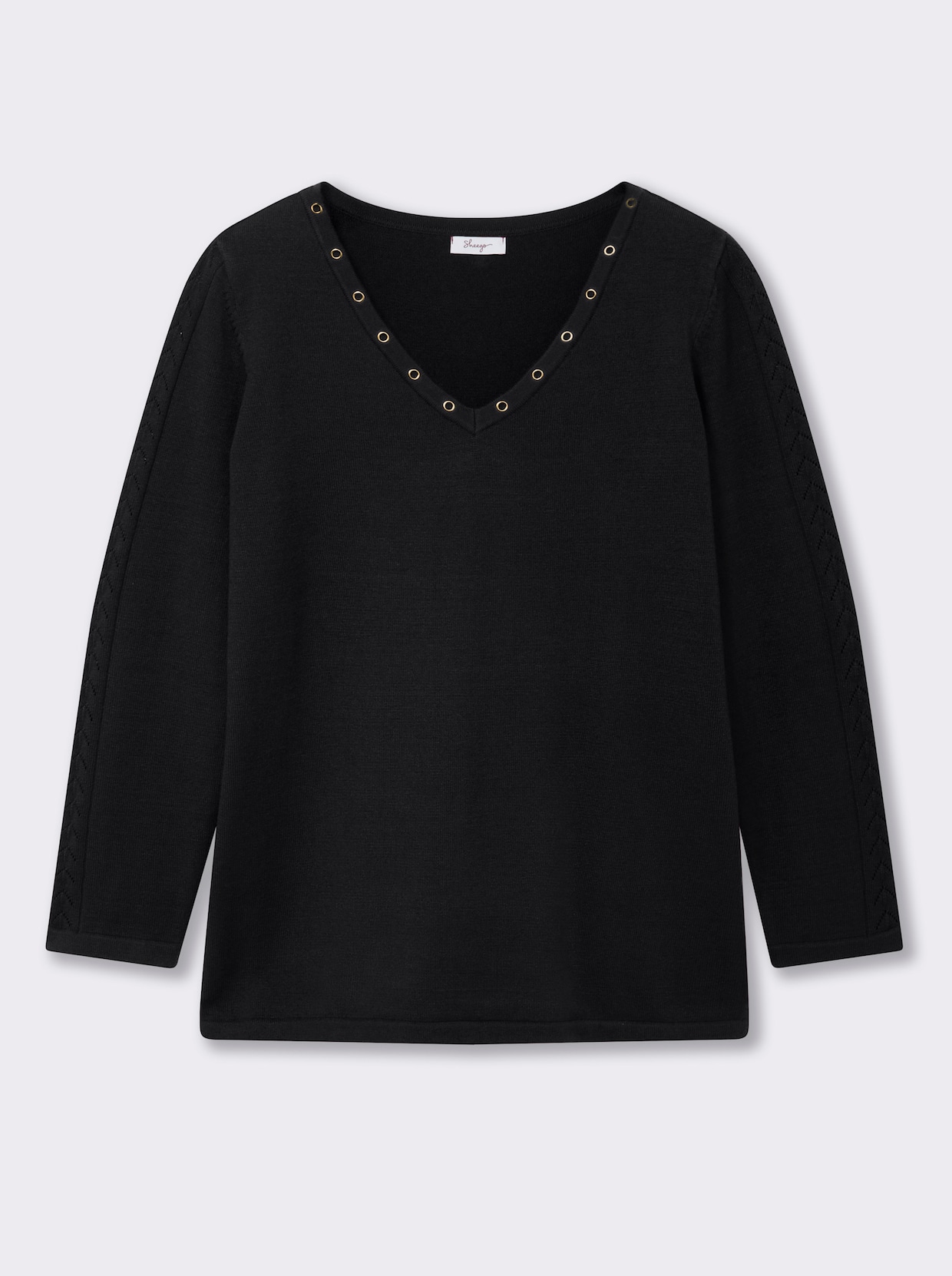 sheego Pullover - schwarz