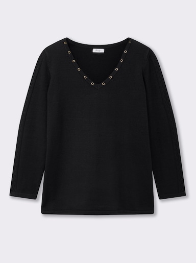 sheego Pullover - schwarz