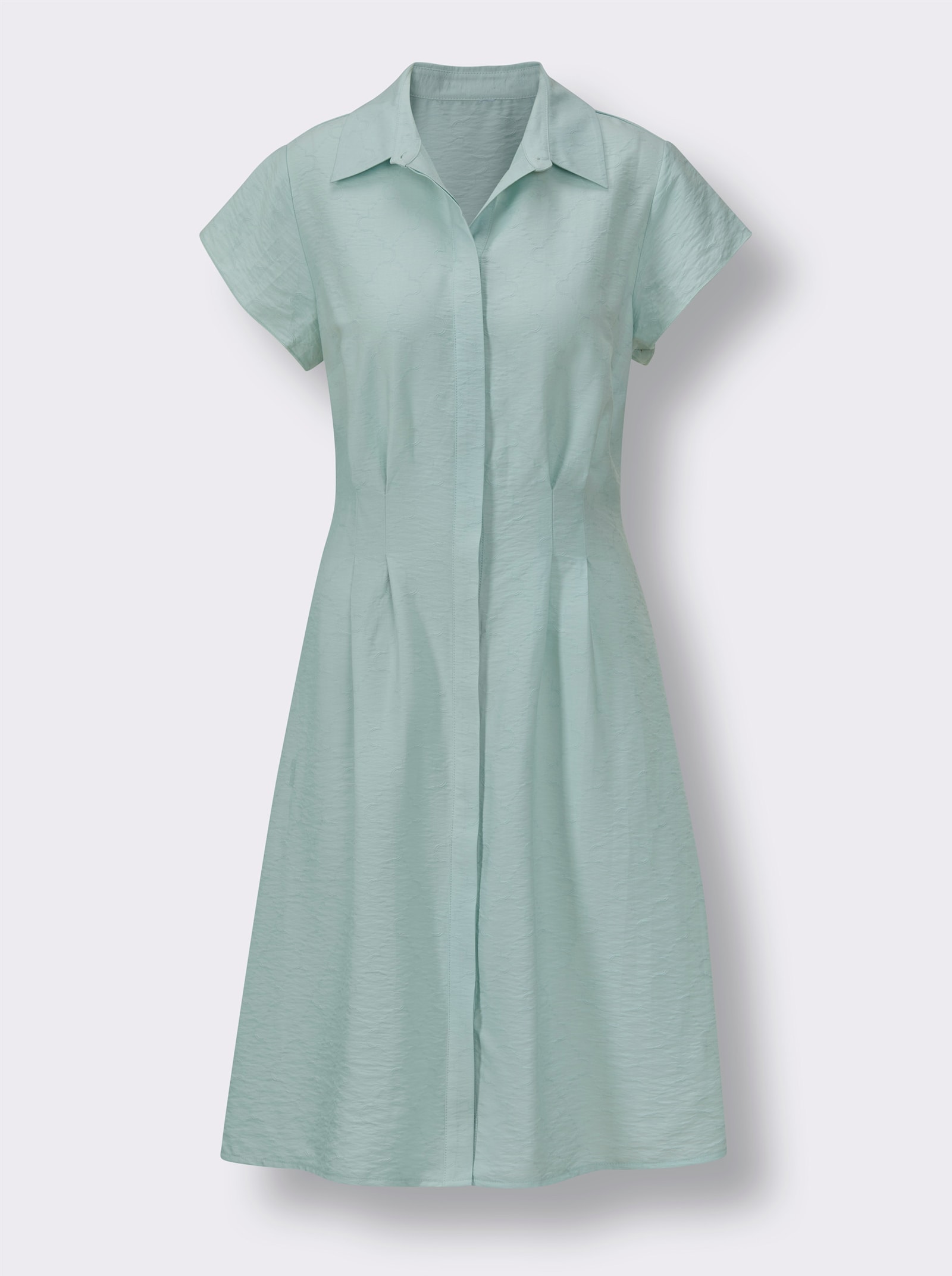 CREATION L PREMIUM Hemdblusenkleid aus Modal-Garnmischung - kalkmint