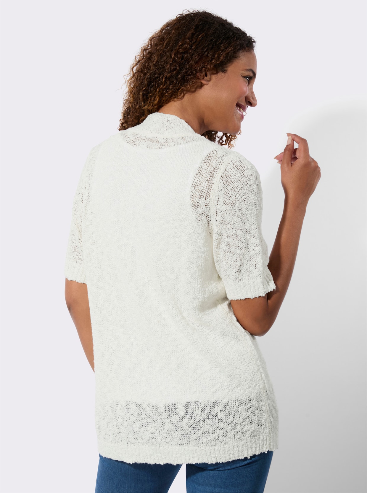 Vest in open model - wit