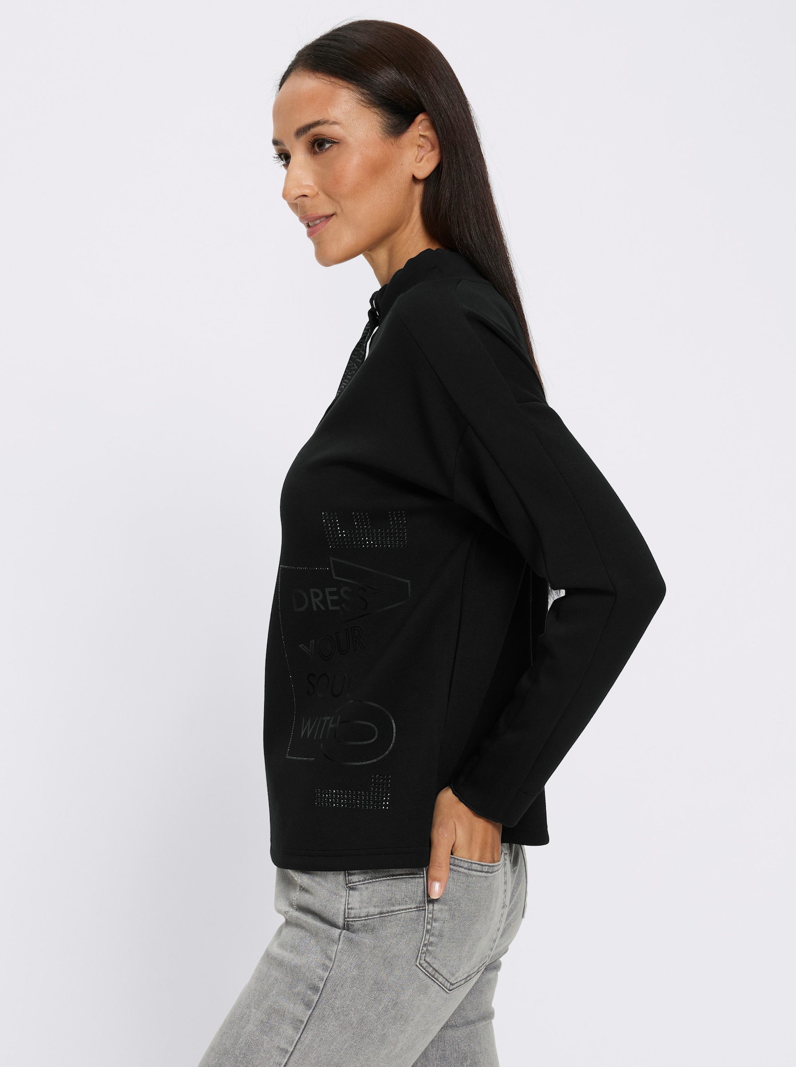 heine Sweatshirt met opschrift - zwart