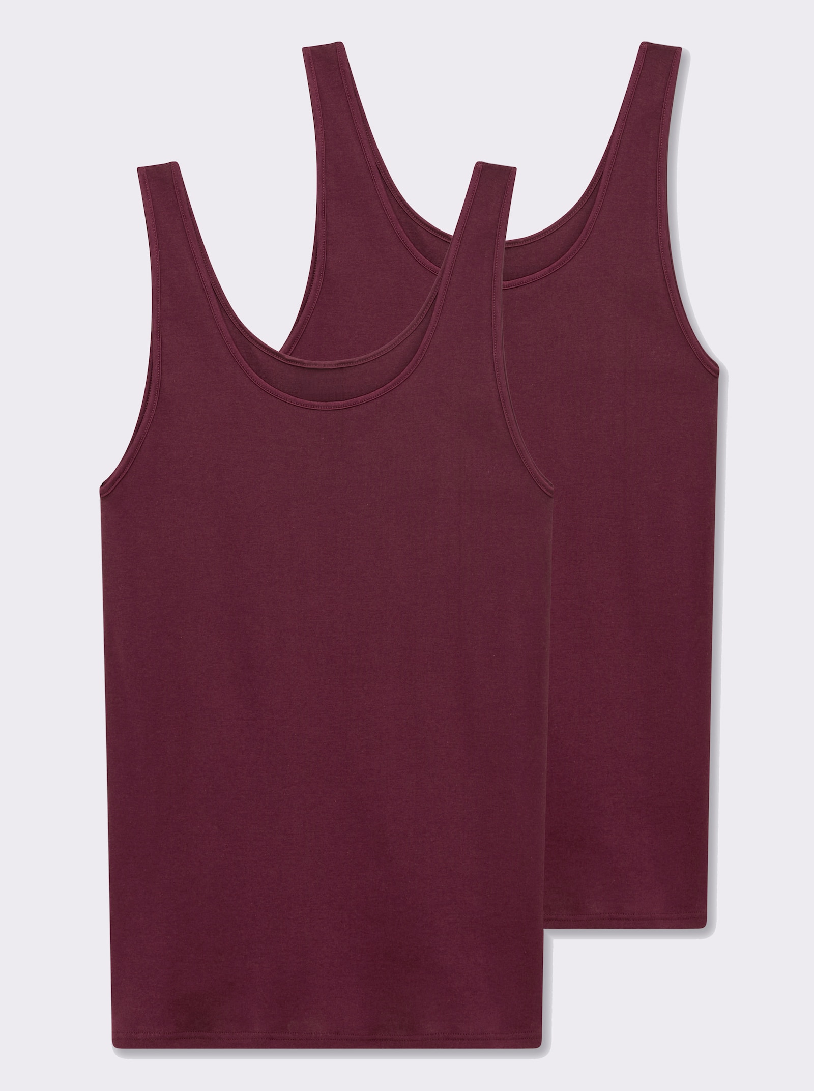 Nina von C. Achselhemd im Doppelpack - bordeaux