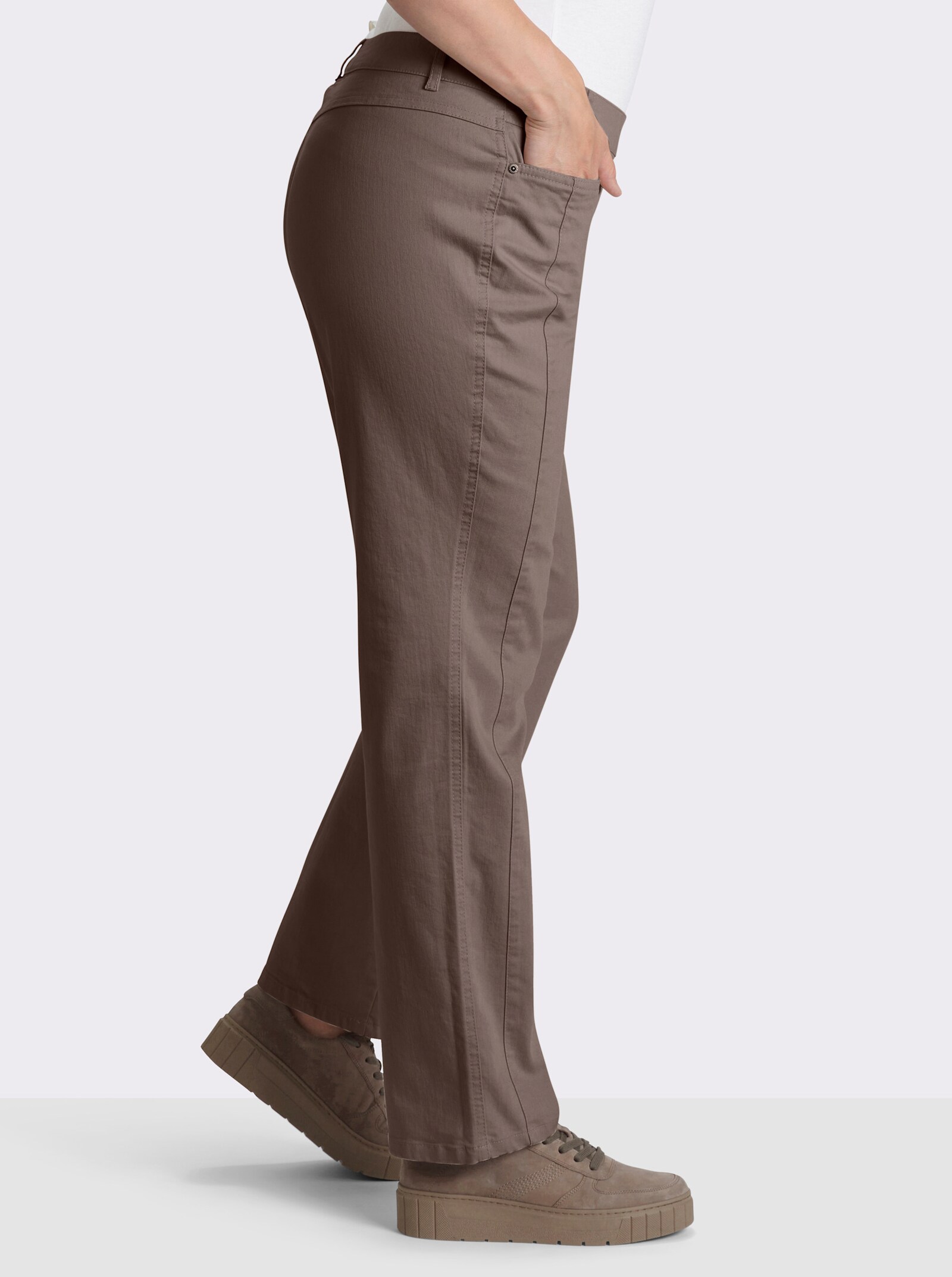 Cosma Gerade Jeans mit Bauch-weg-Effekt - taupe
