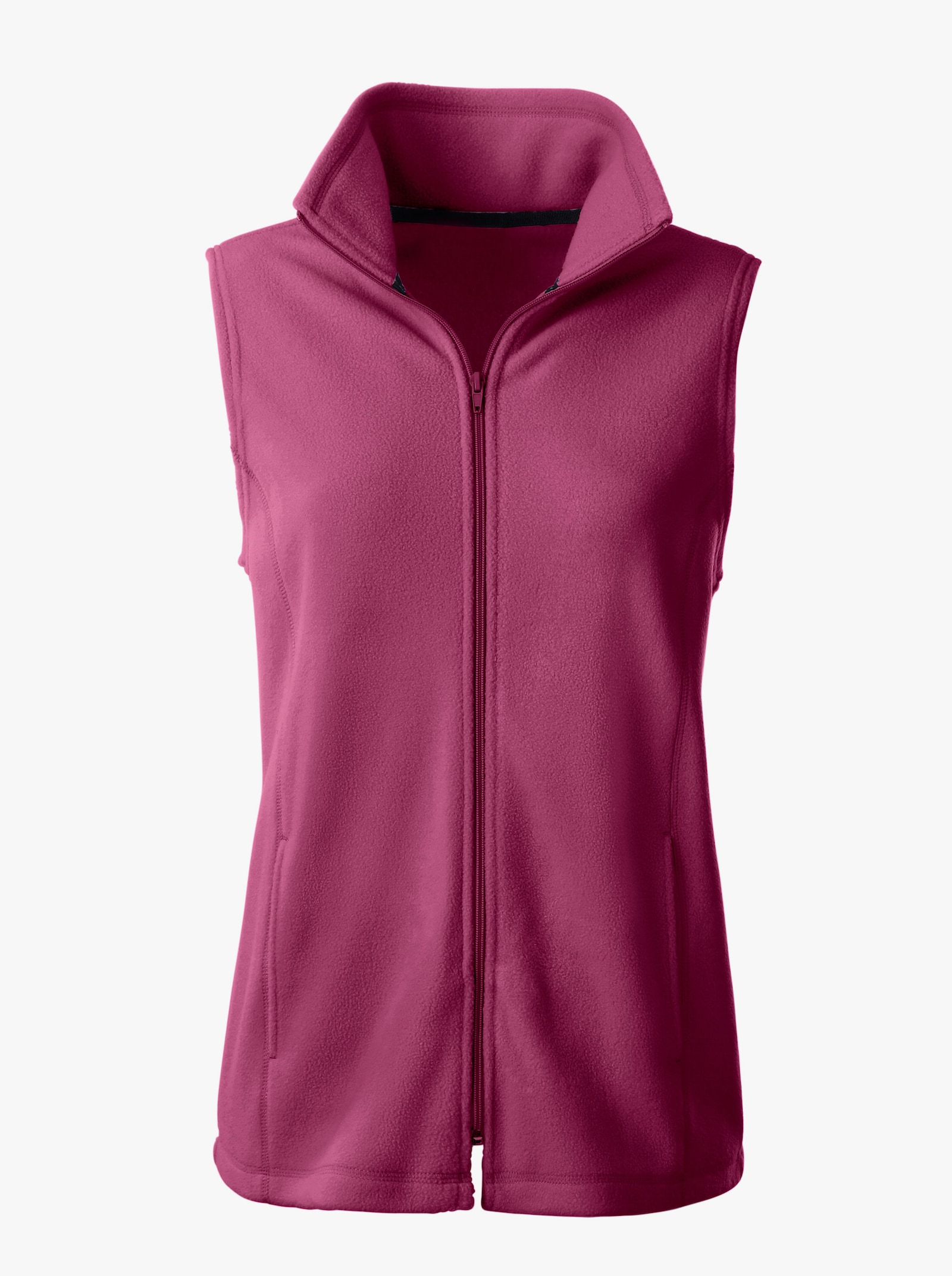 Fleecegilet in antipilling-uitvoering - fuchsia