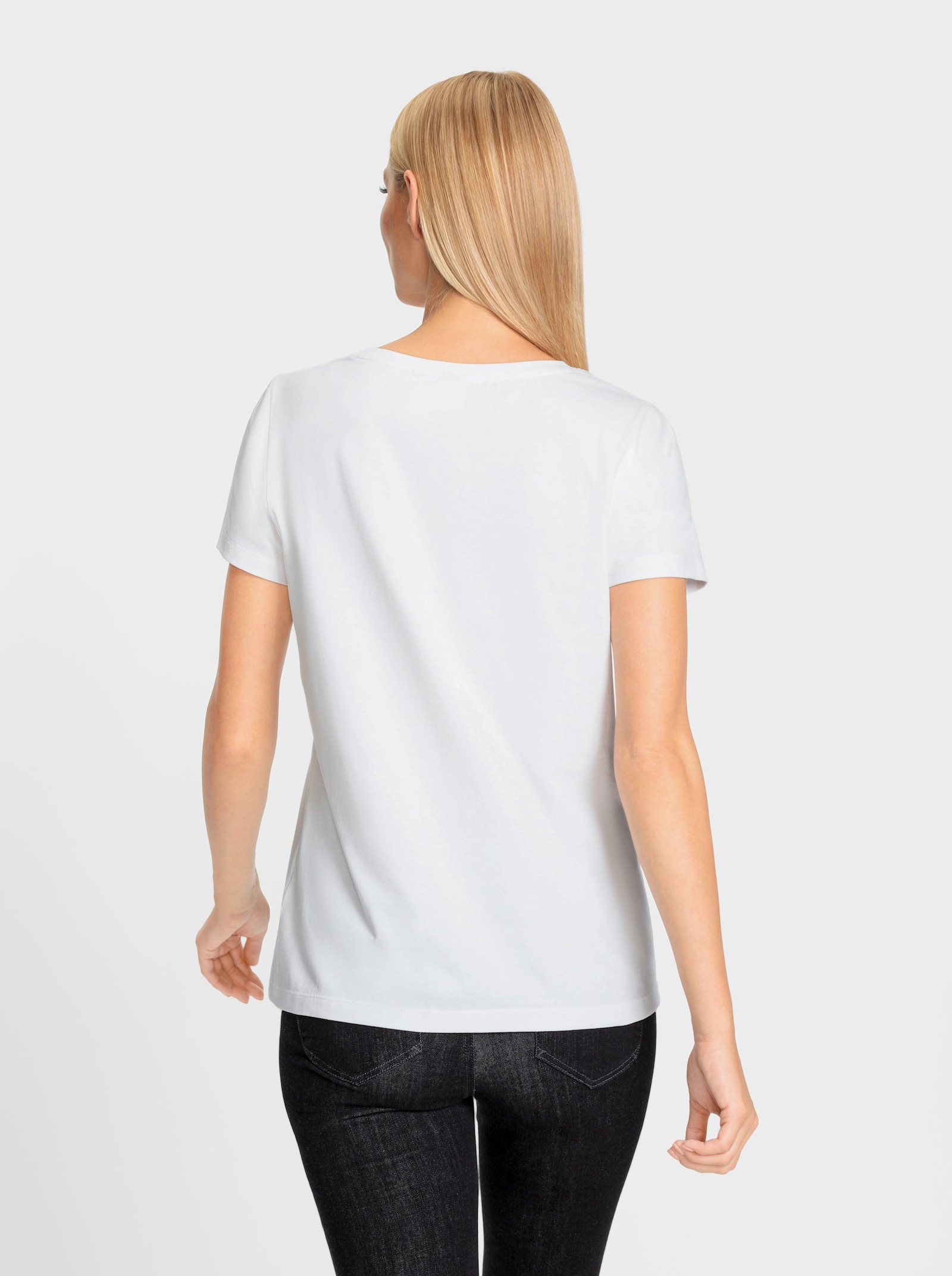 heine T-shirt imprimé avec détails brillants - blanc