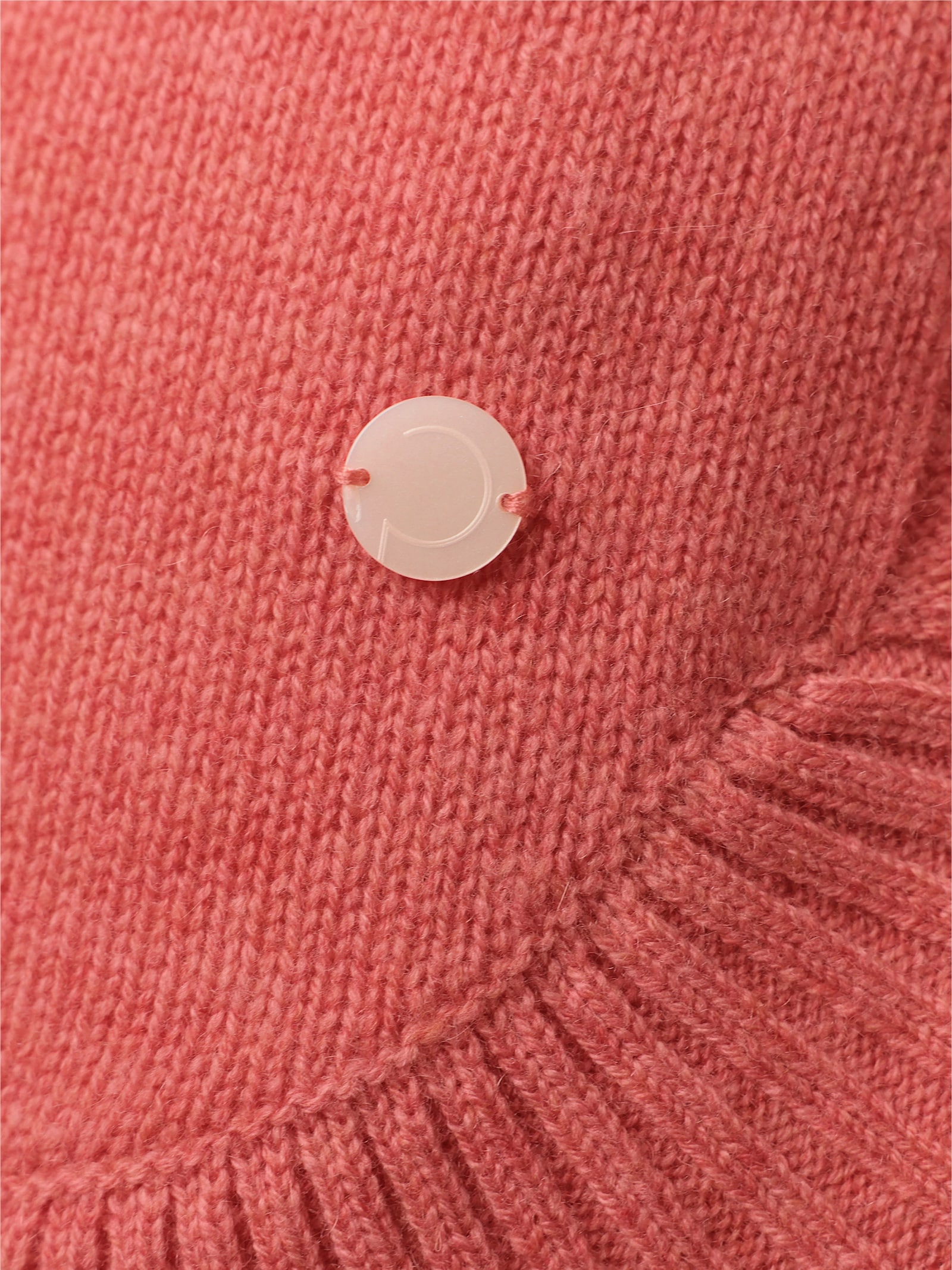 CREATION L PREMIUM Stehkragenpullover Mit seitlichen Einsätzen - koralle-meliert