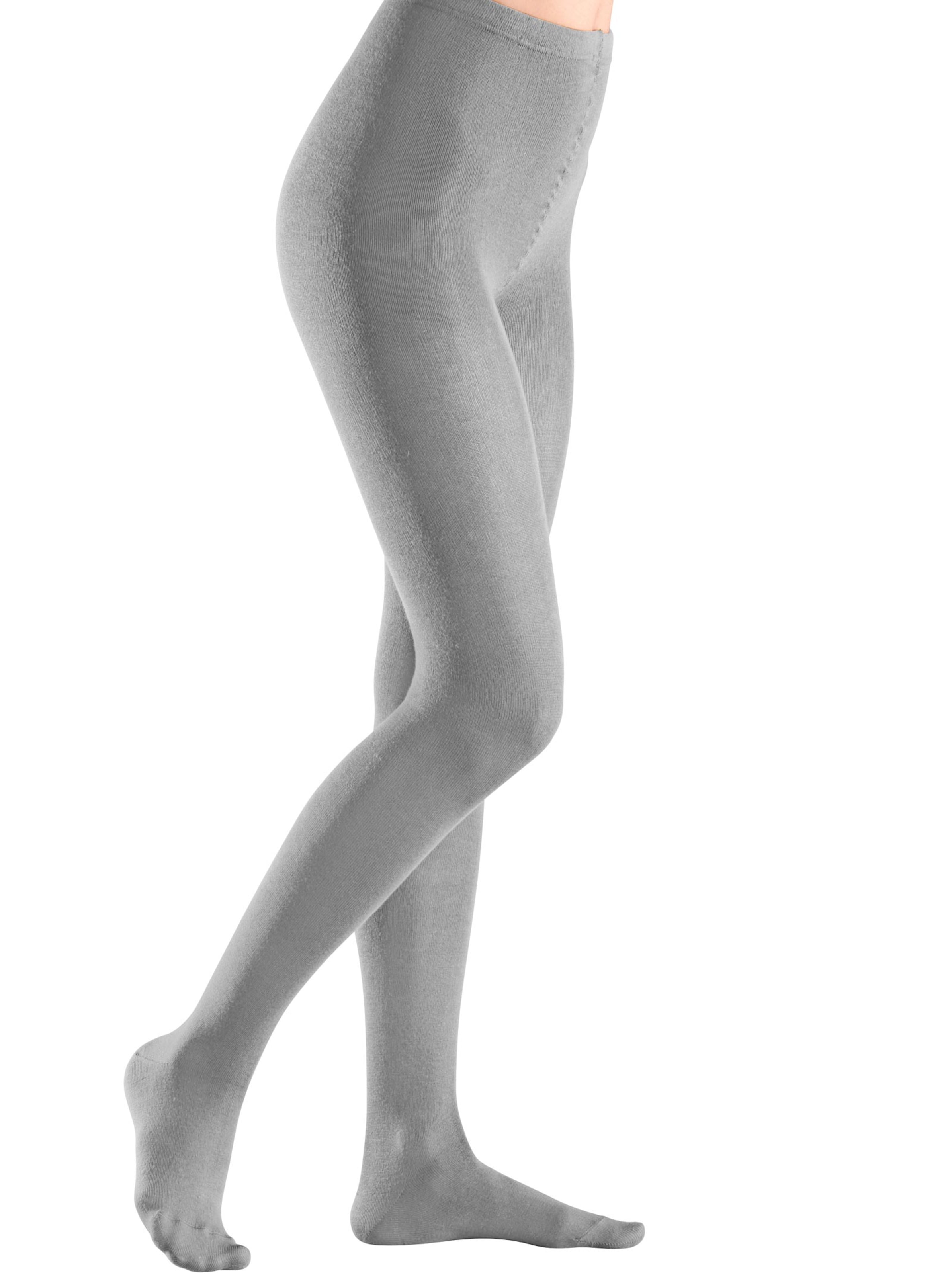 Thermo-Strumpfhose - grau-meliert