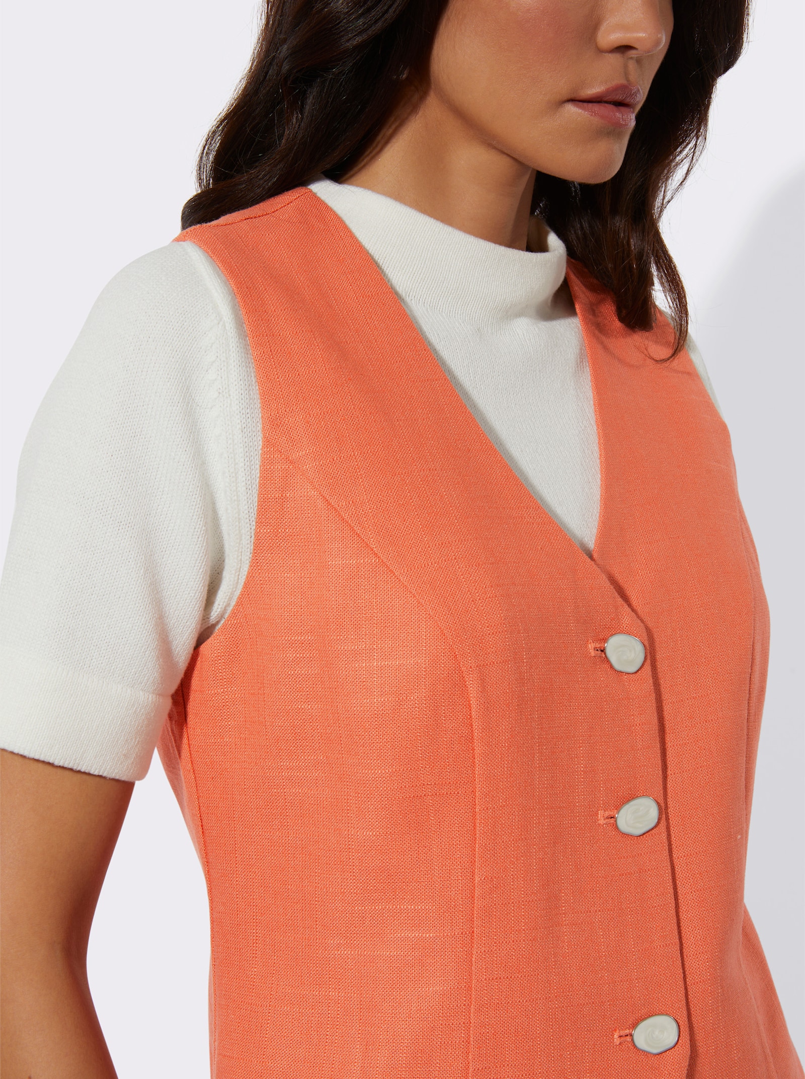 Weste , vollständig gefüttert - papaya