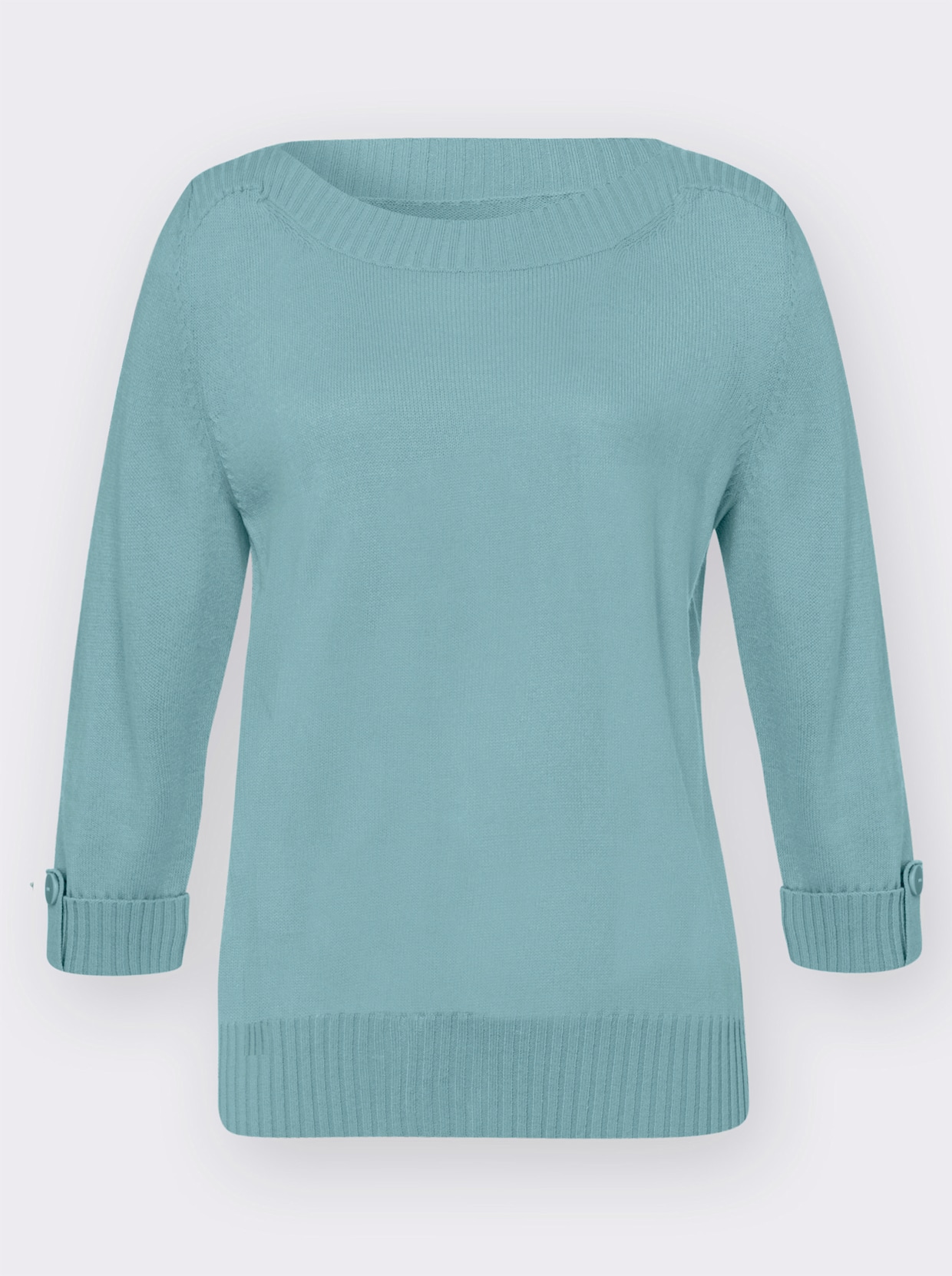 Pullover met 3/4-mouwen - aqua