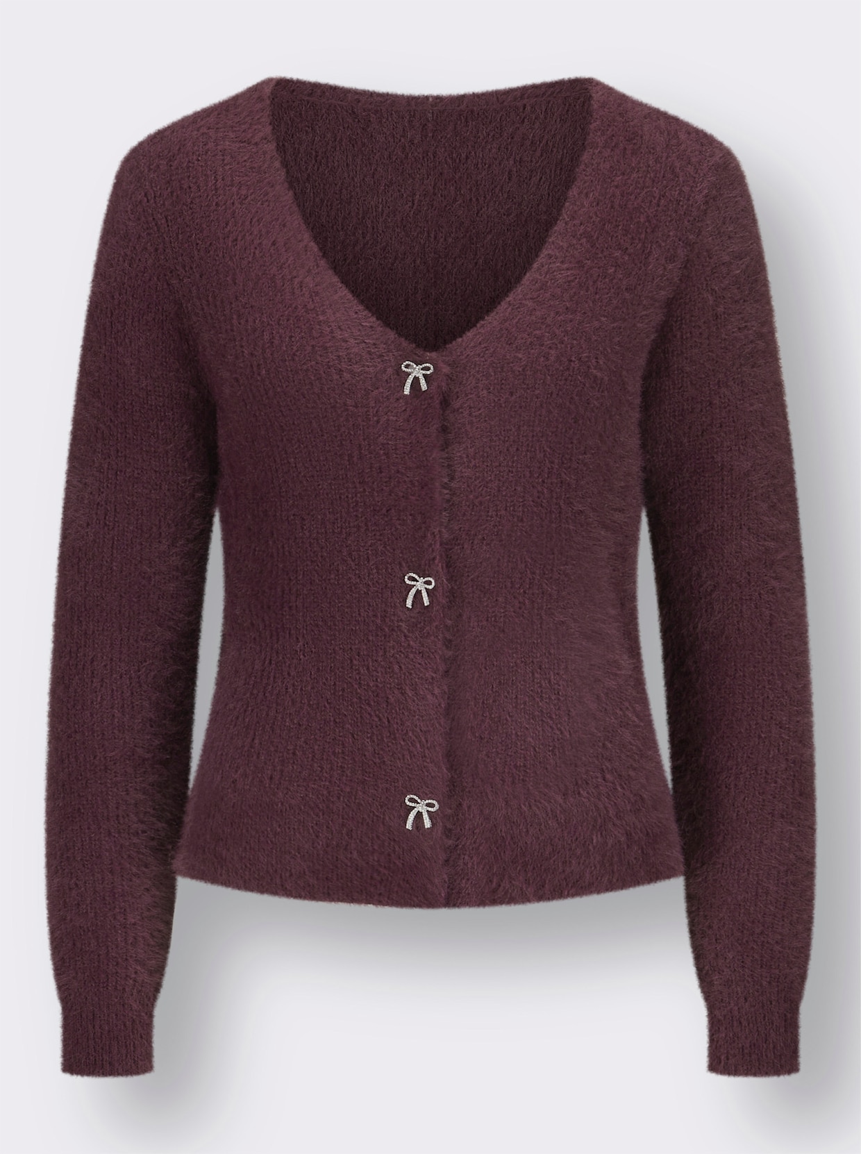 Strickjacke - burgund