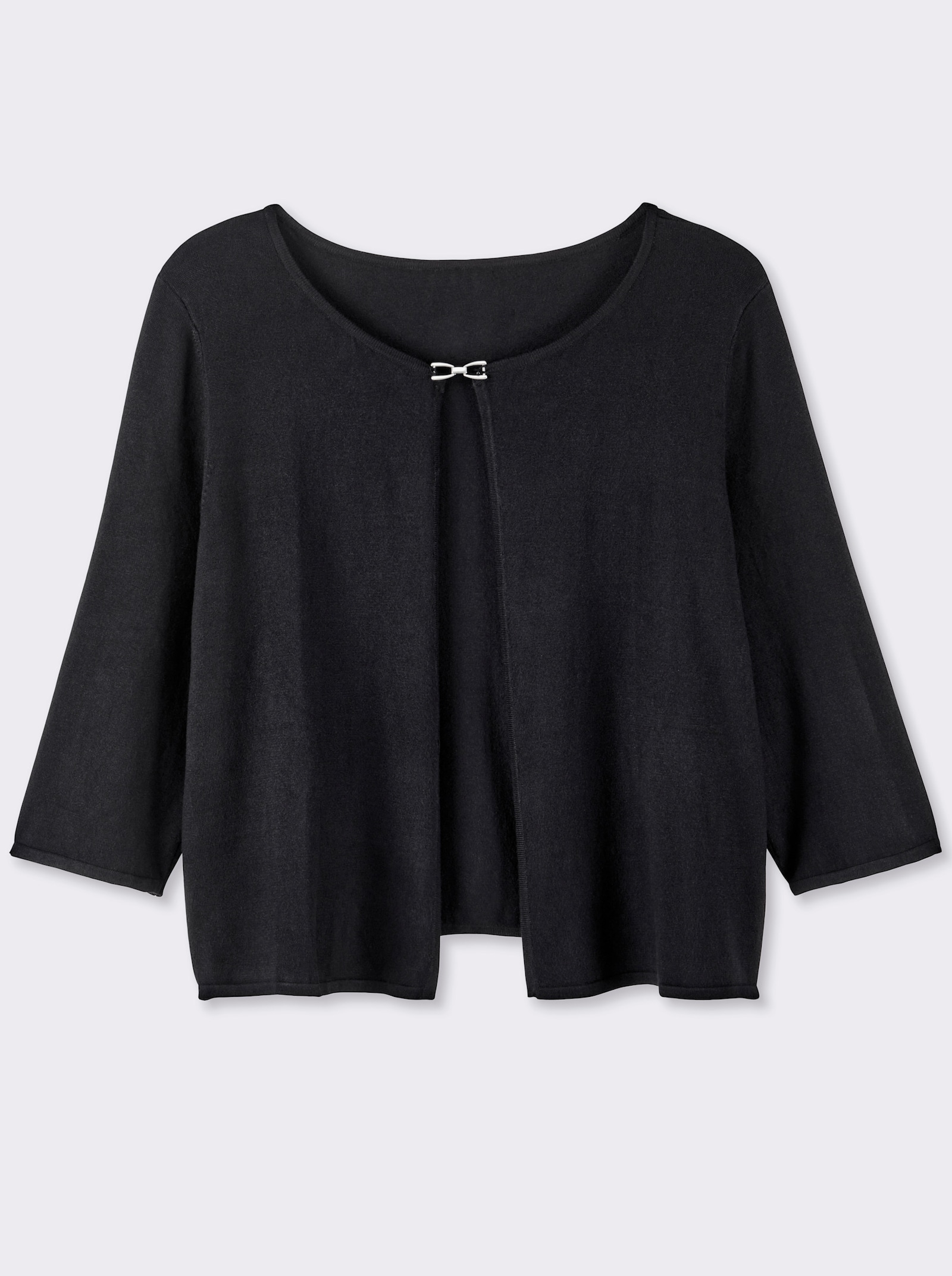 Bolero mit Zierspange - schwarz