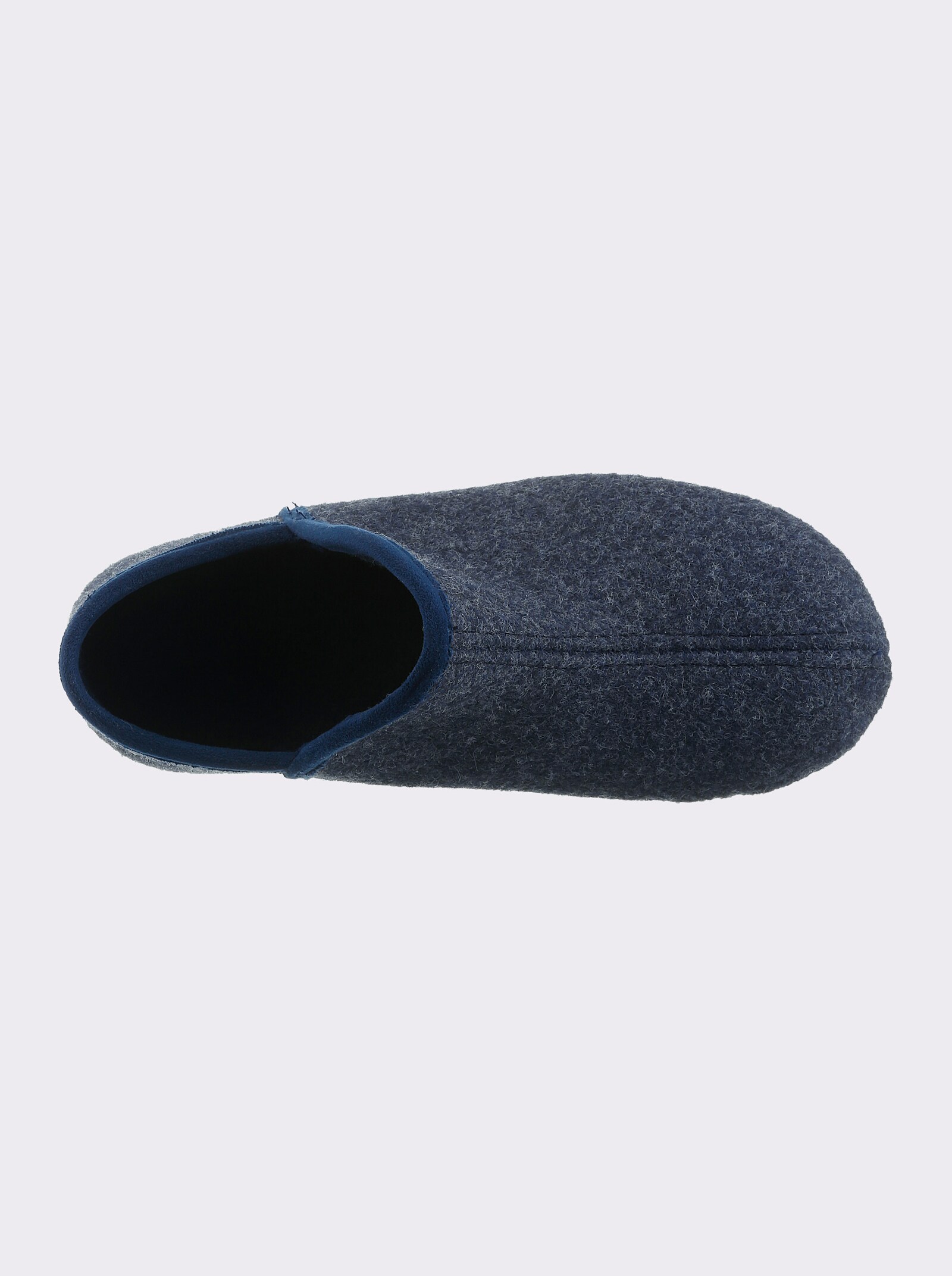 Hausschuh mit weitem Einstieg - marine