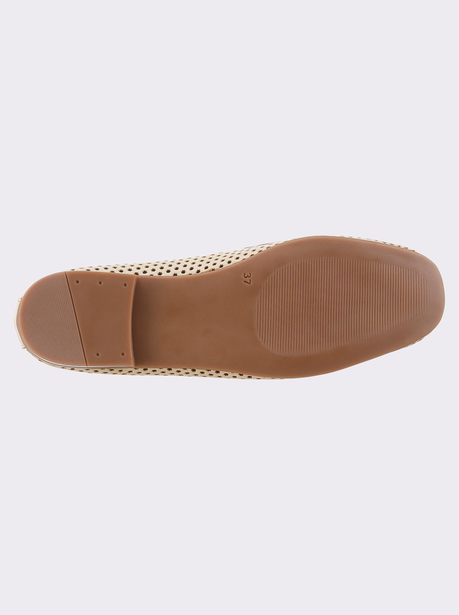 Andrea Conti Slipper mit feinem Lochmuster - creme
