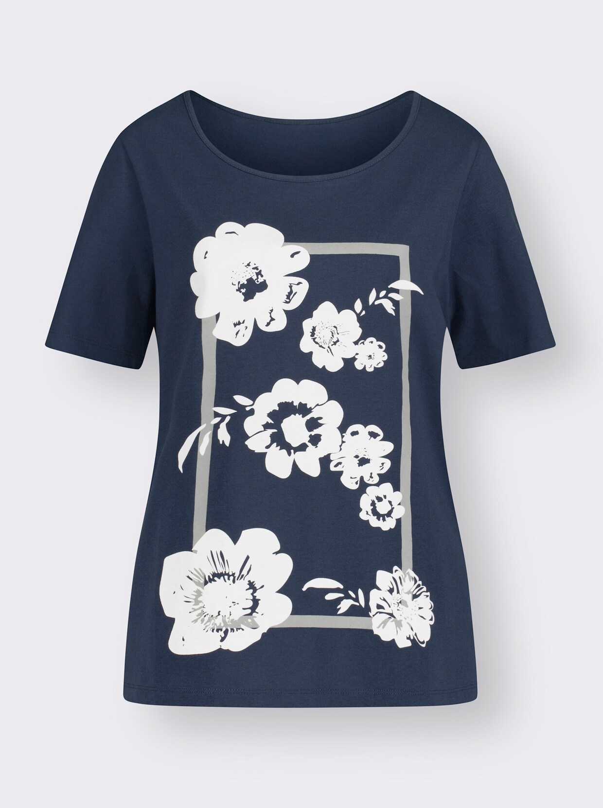 Shirt met korte mouwen - donkerblauw geprint