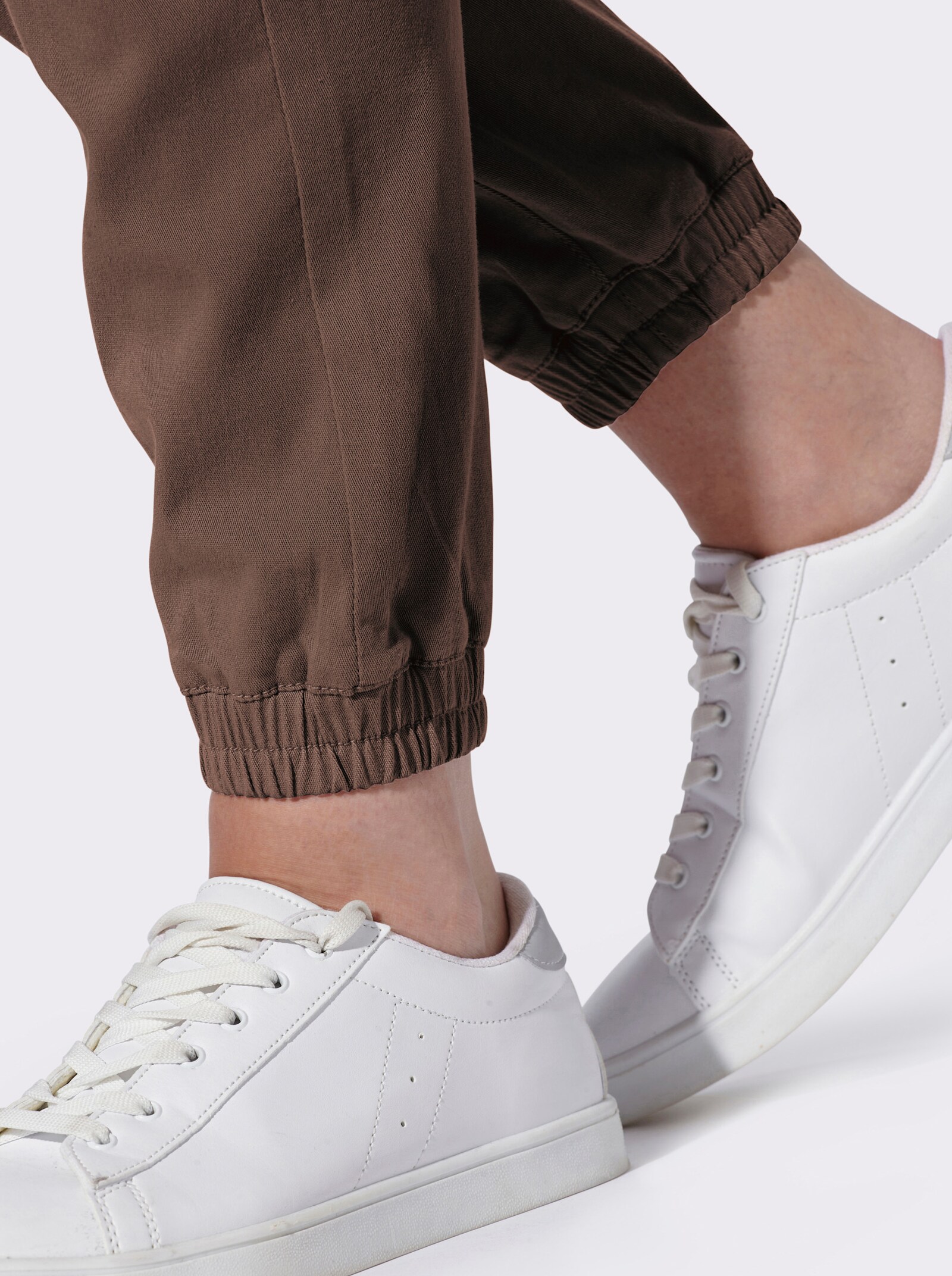 Schlupfhose in Twill-Qualität - schoko