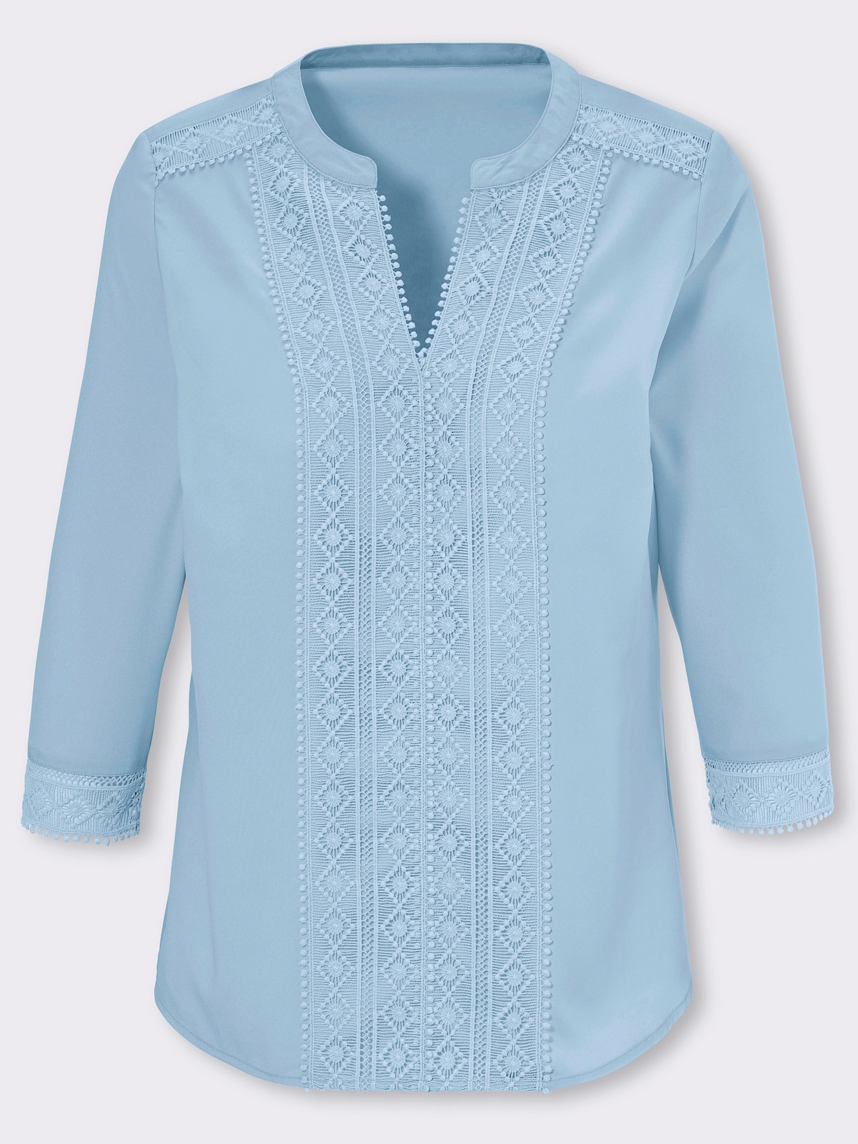 Comfortabele blouse - ijsblauw